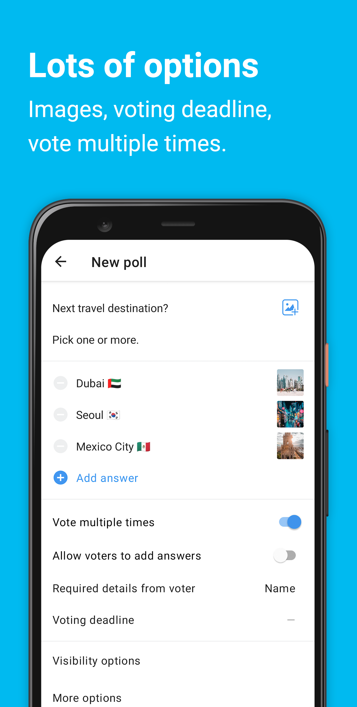 اسکرین شات 3 برنامه Pollie: Create Polls