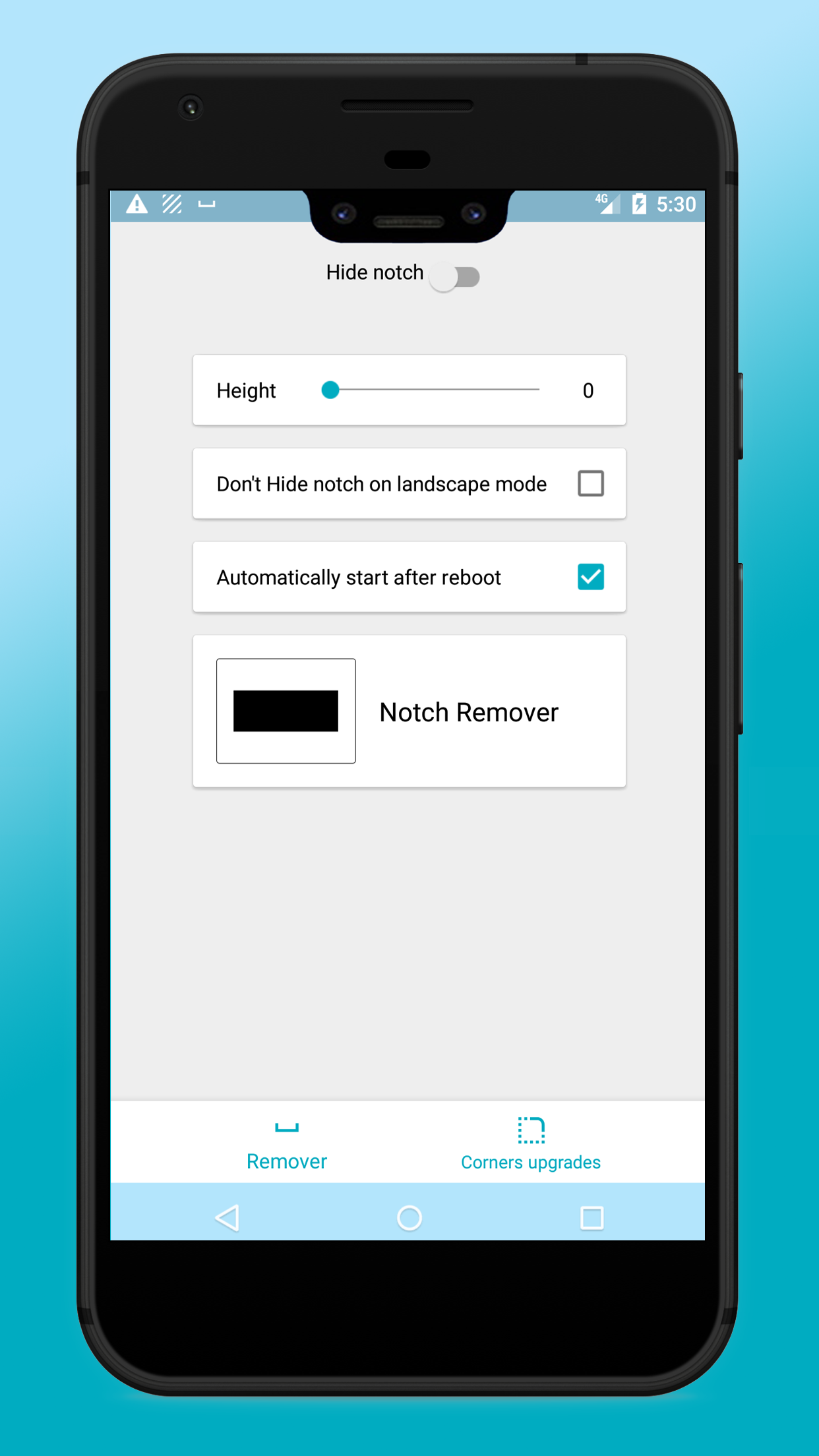 اسکرین شات 1 برنامه Notch Remover