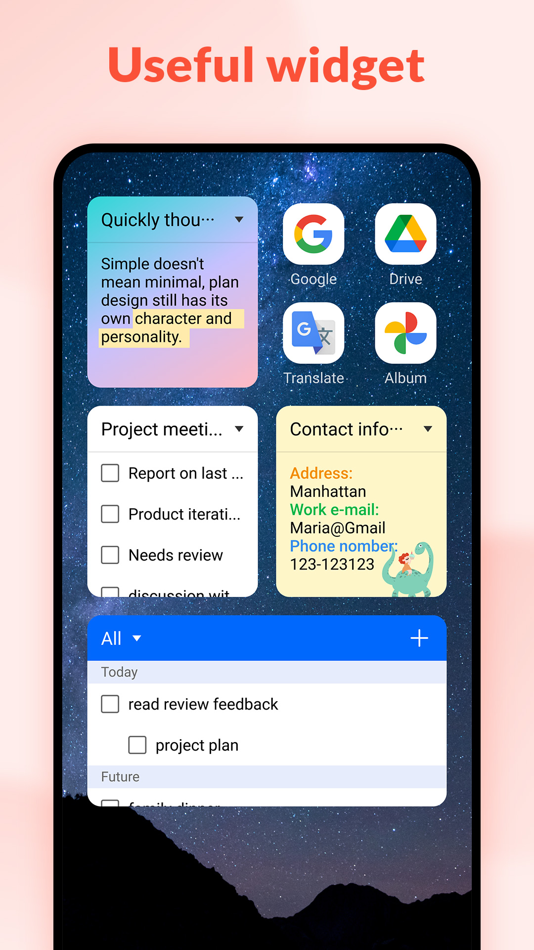 اسکرین شات 2 برنامه Nice Color Note,ToDo, Calendar