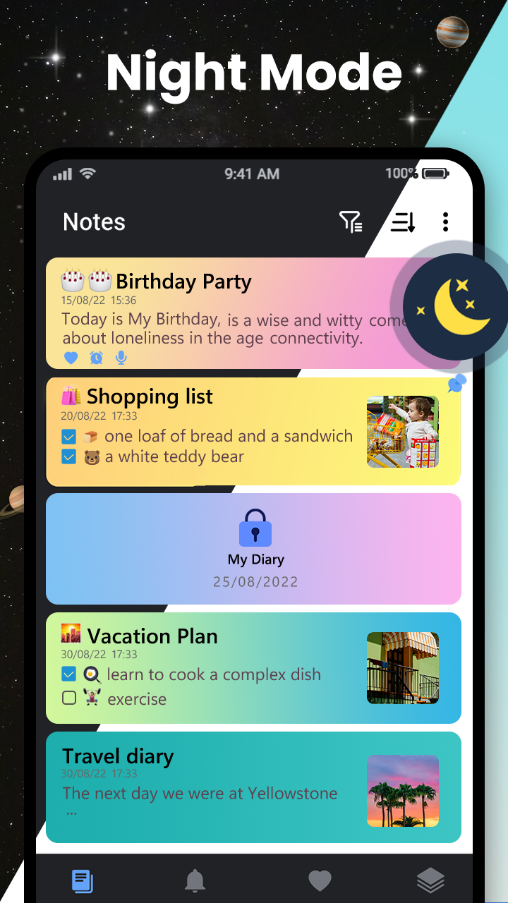 اسکرین شات 6 برنامه Notepad - Notes, Easy Notebook