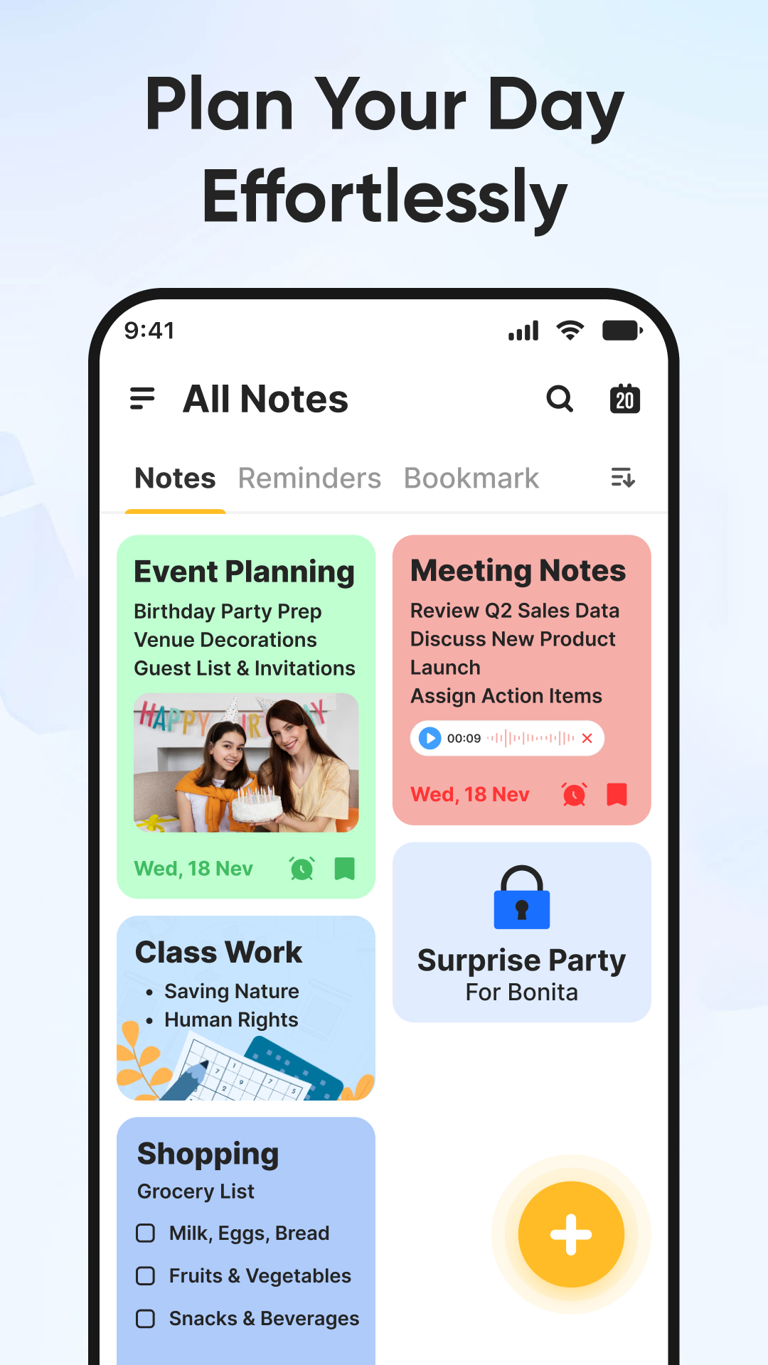 اسکرین شات 1 برنامه Notes: Color Notepad, Notebook