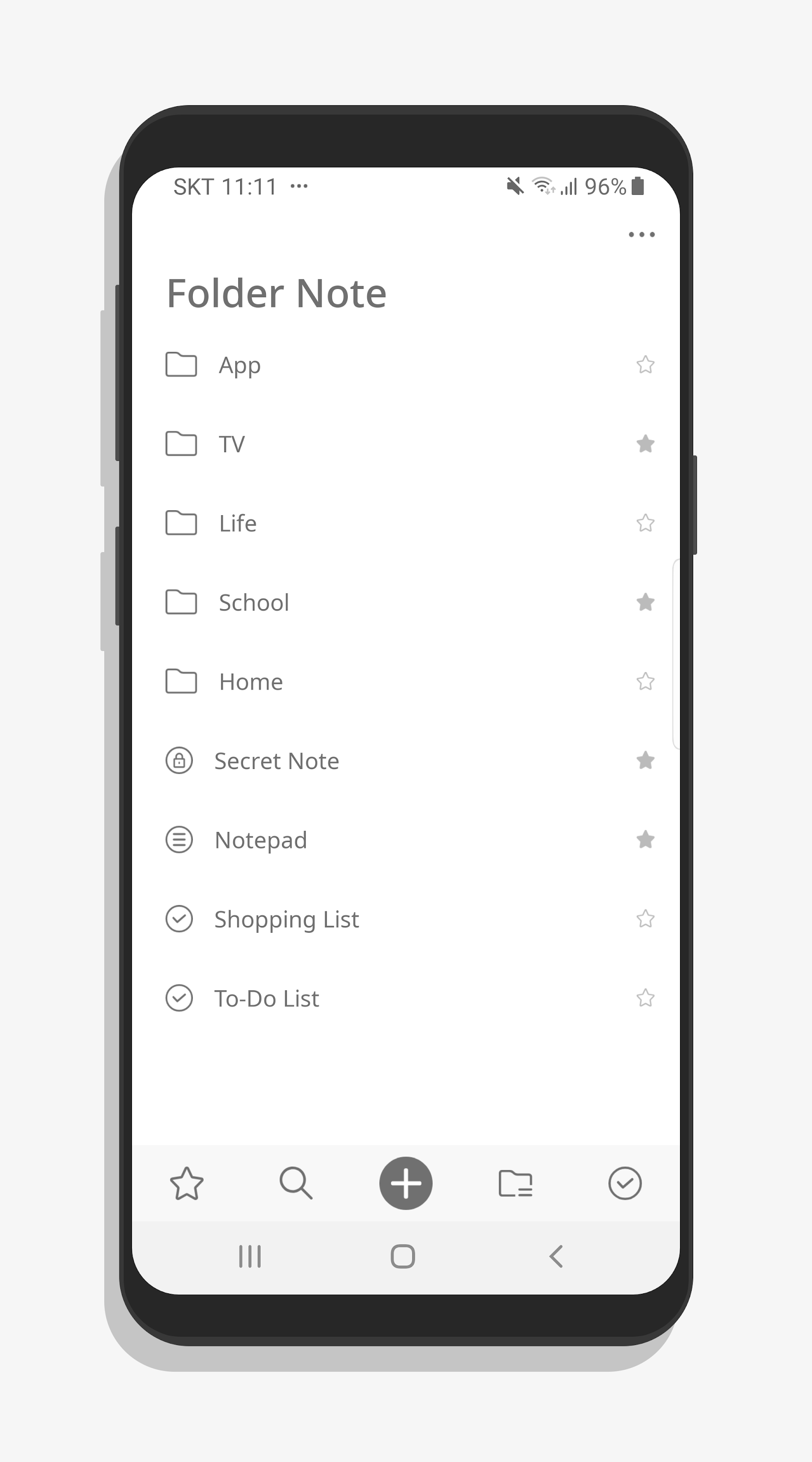 اسکرین شات 1 برنامه FolderNote - Notepad, Notes