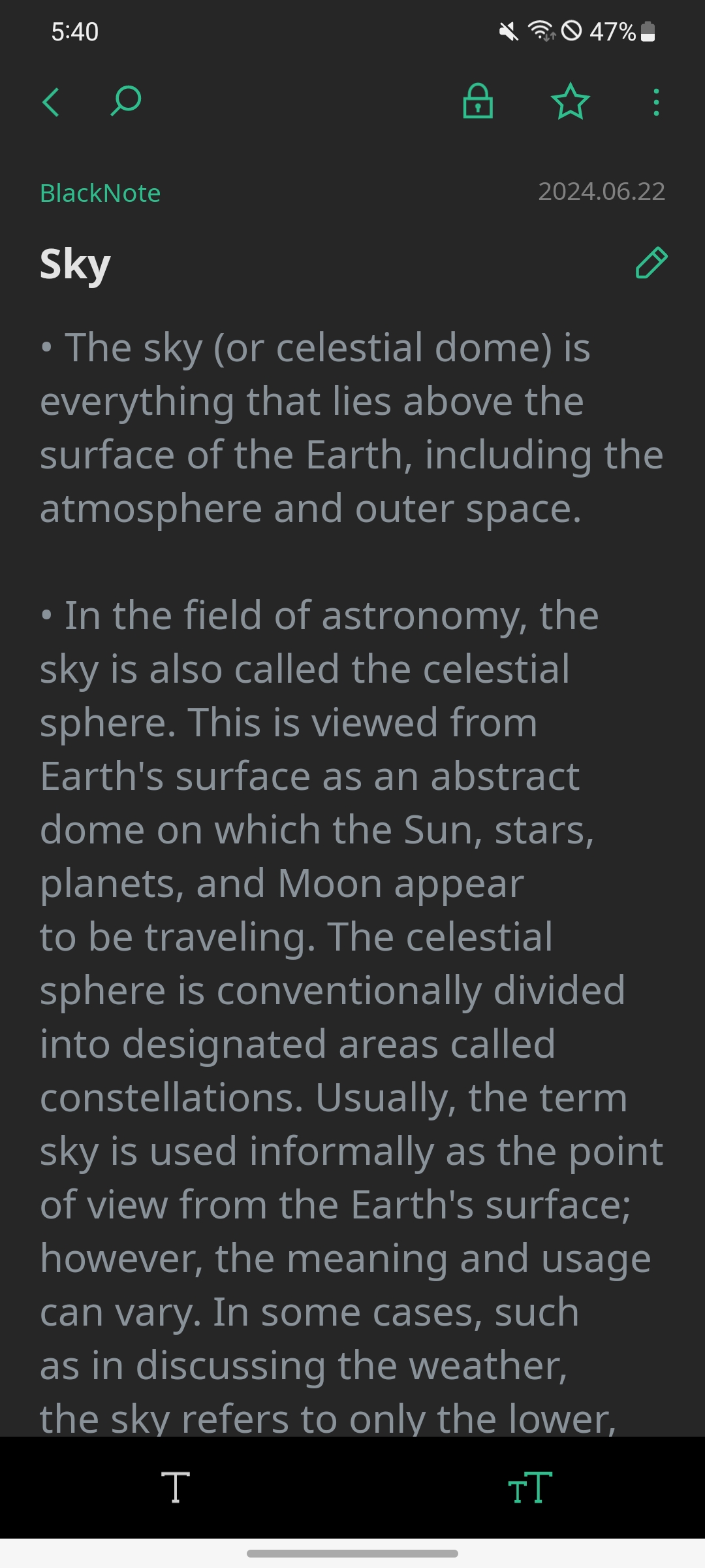 اسکرین شات 3 برنامه BlackNote: Dark Notes, Notepad