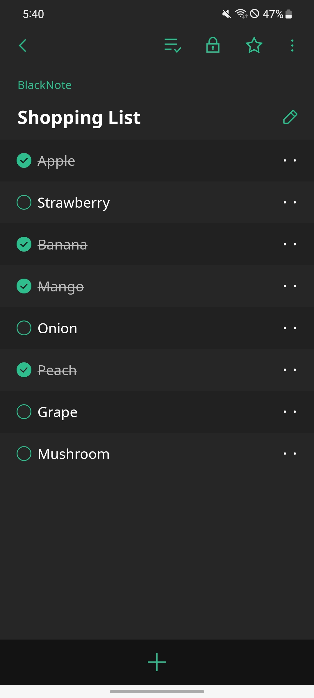 اسکرین شات 4 برنامه BlackNote: Dark Notes, Notepad