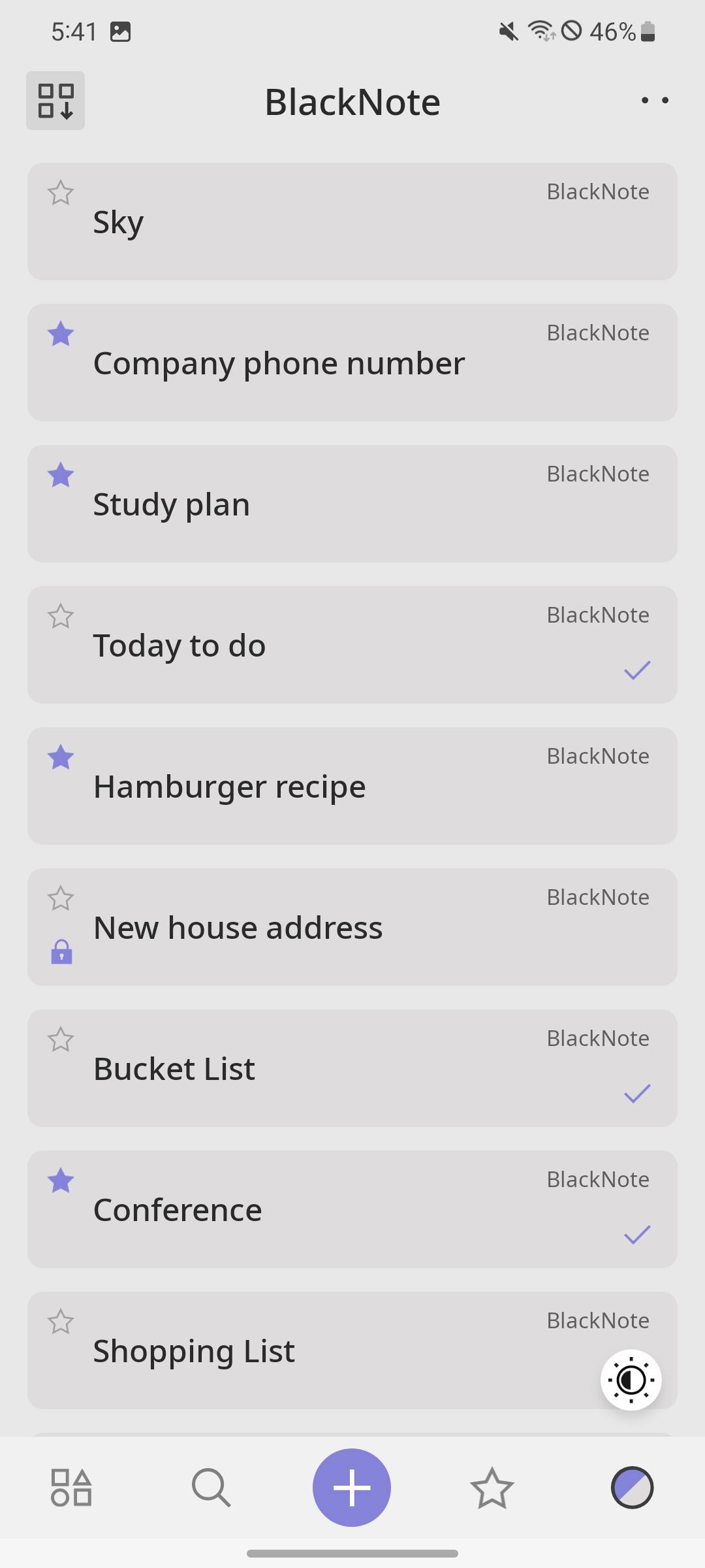اسکرین شات 6 برنامه BlackNote: Dark Notes, Notepad