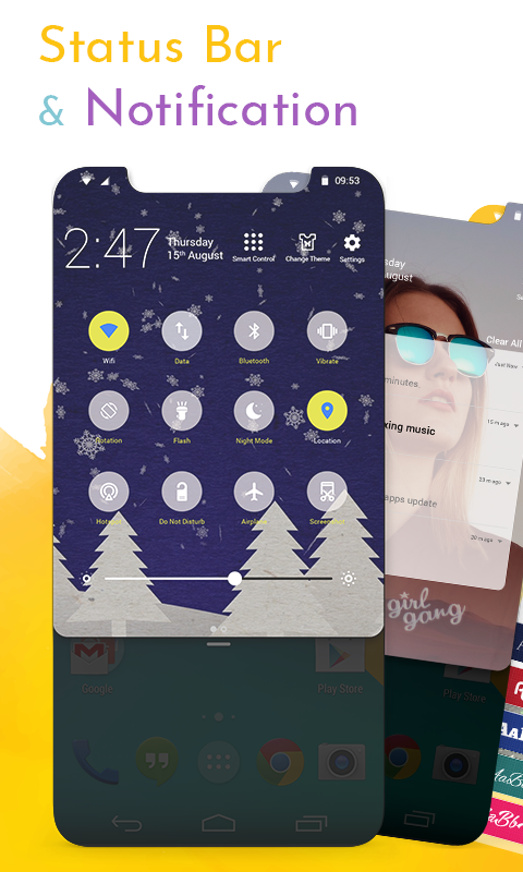 اسکرین شات 2 برنامه Notification Bar Customization