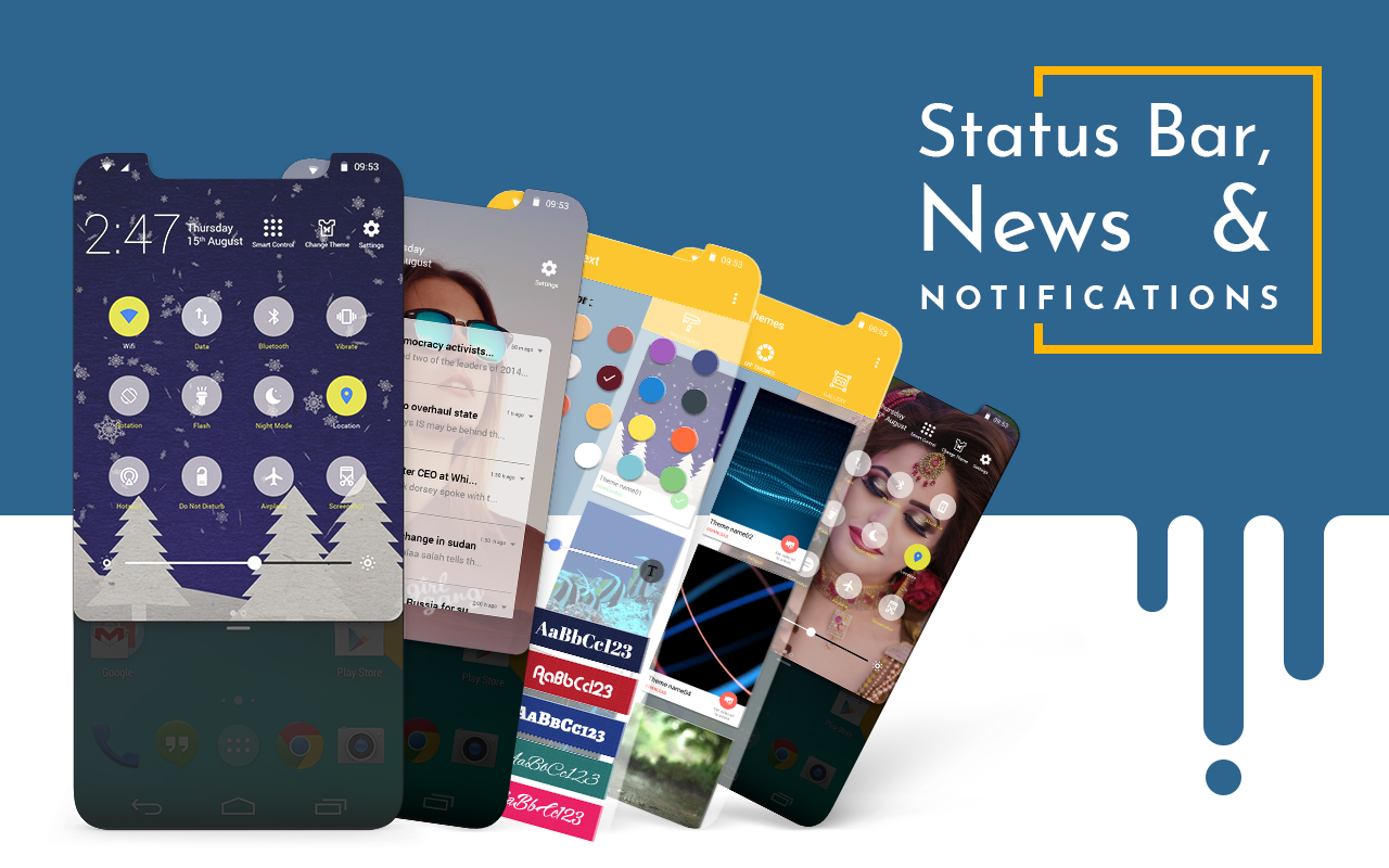 اسکرین شات 1 برنامه Notification Bar Customization