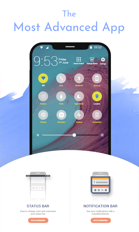 اسکرین شات 4 برنامه Notification Bar Customization