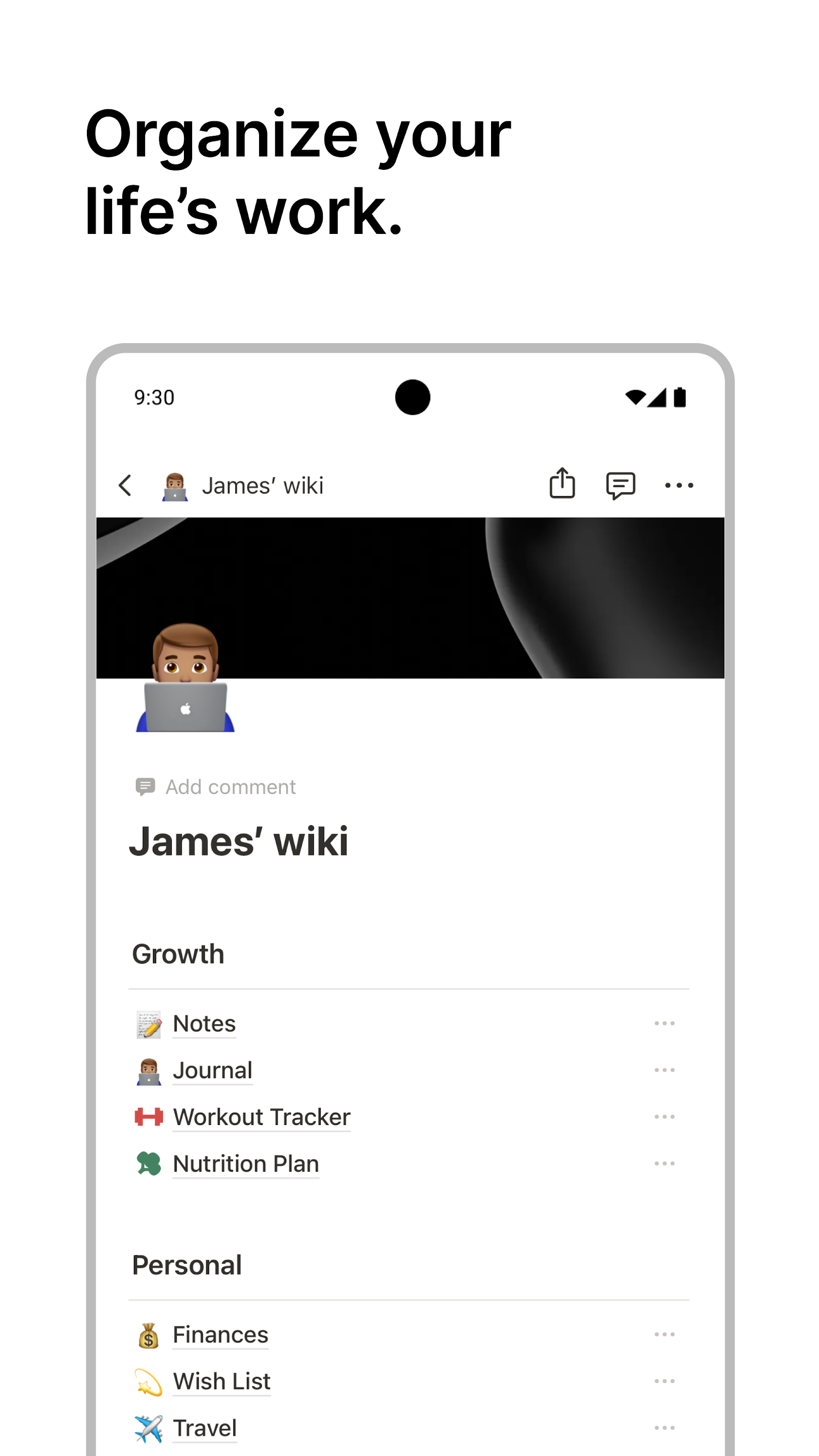 اسکرین شات 3 برنامه Notion: Notes, Tasks, AI