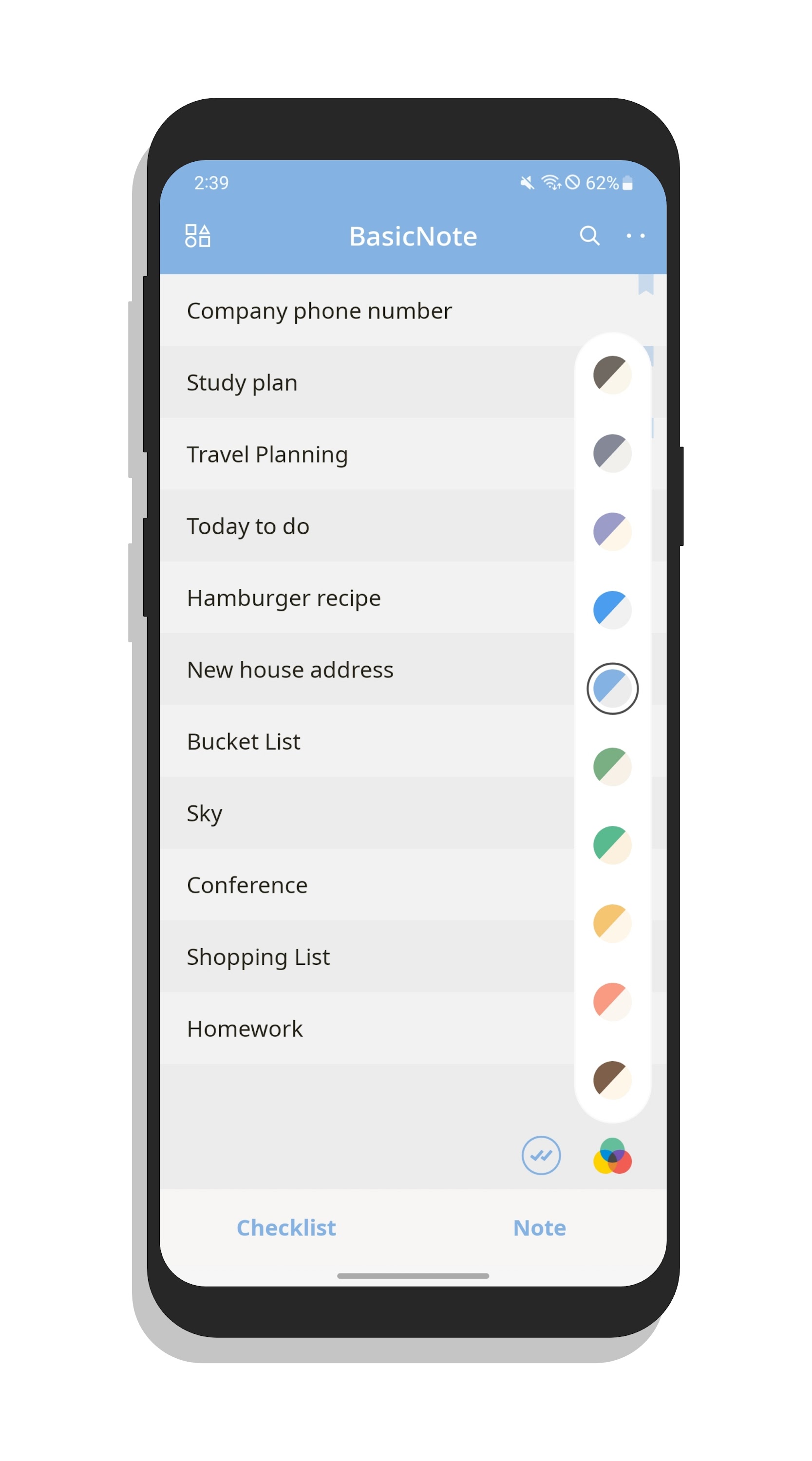 اسکرین شات 2 برنامه BasicNote: Notes & Notepad