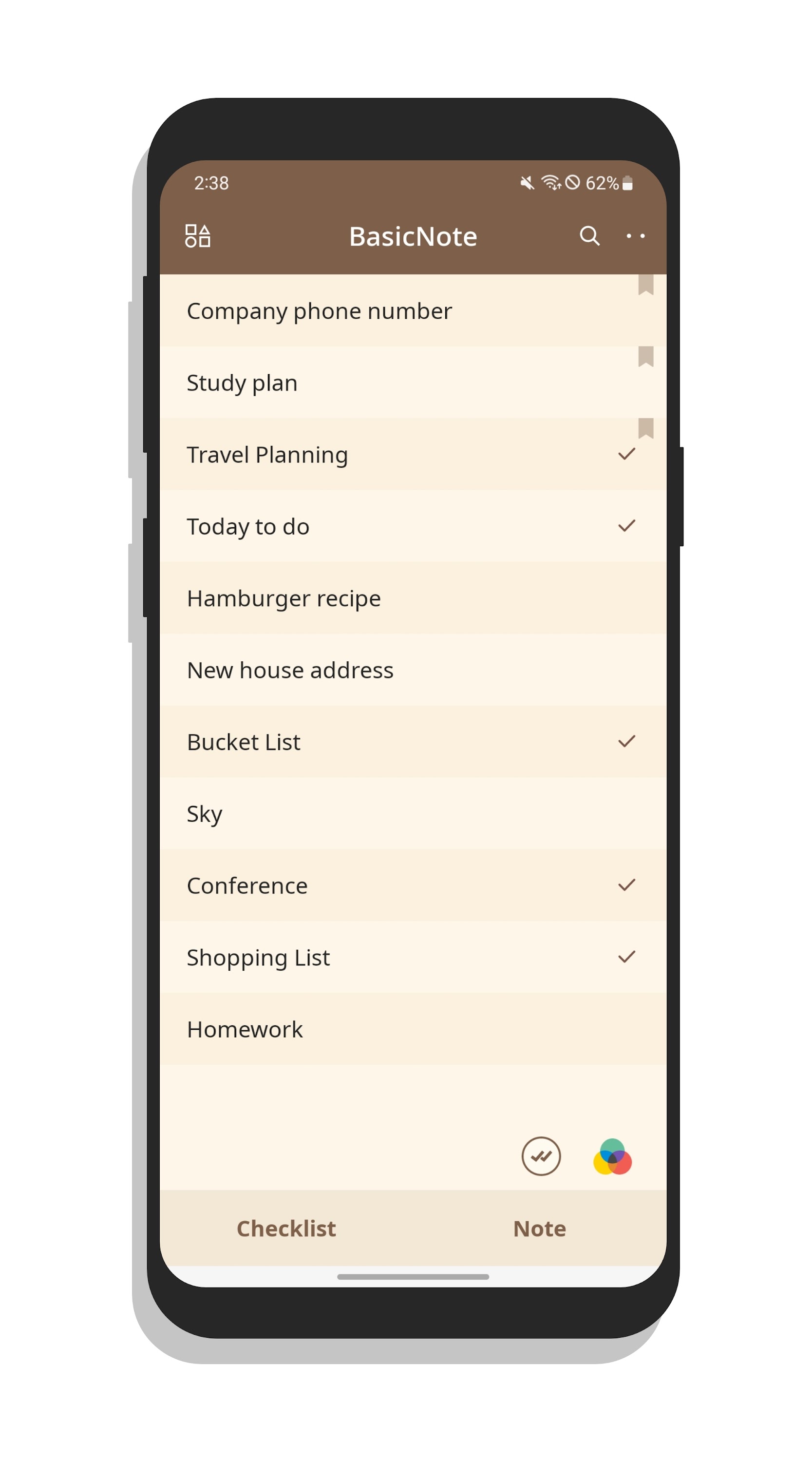 اسکرین شات 1 برنامه BasicNote: Notes & Notepad