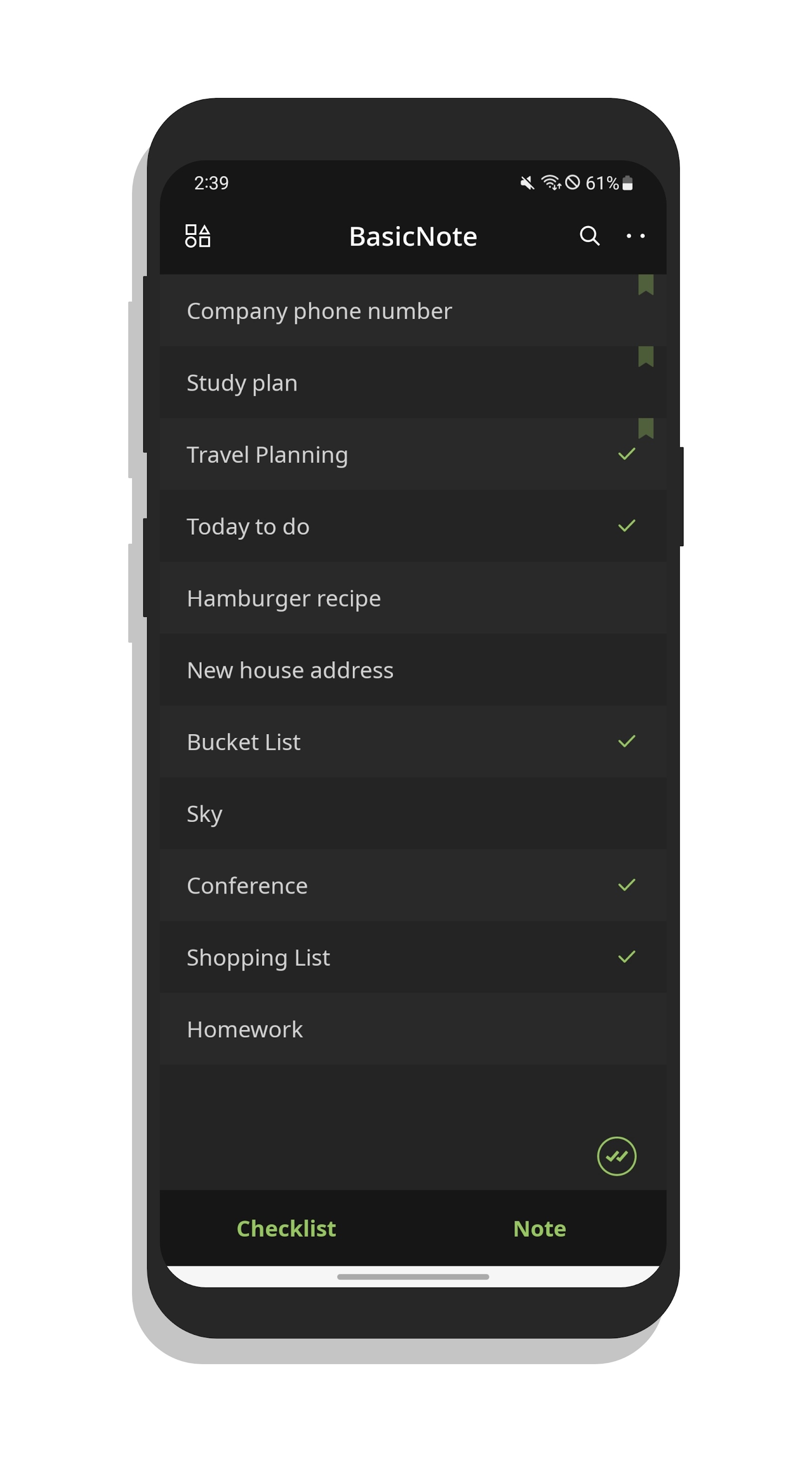 اسکرین شات 6 برنامه BasicNote: Notes & Notepad