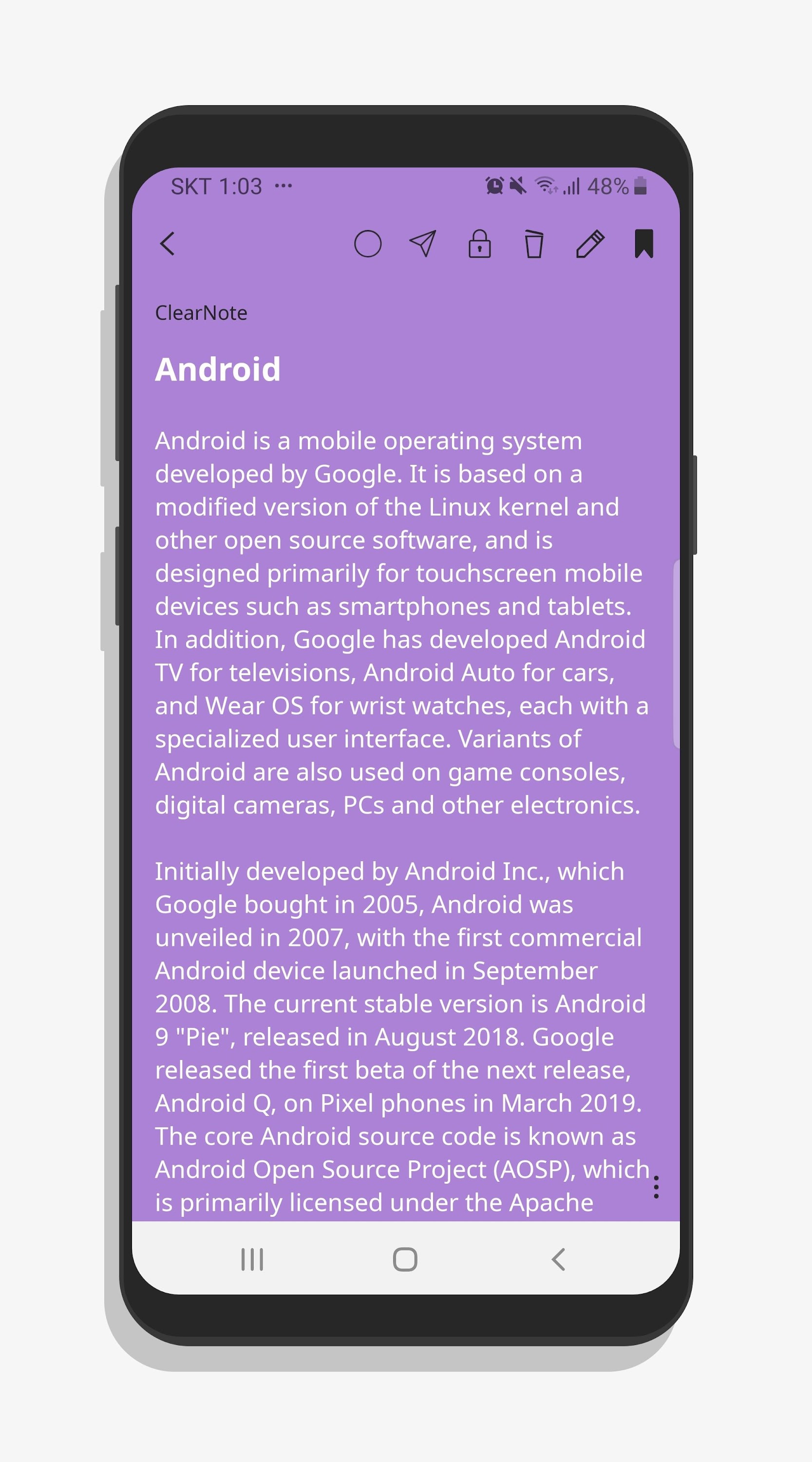 اسکرین شات 3 برنامه ClearNote Notepad Notes