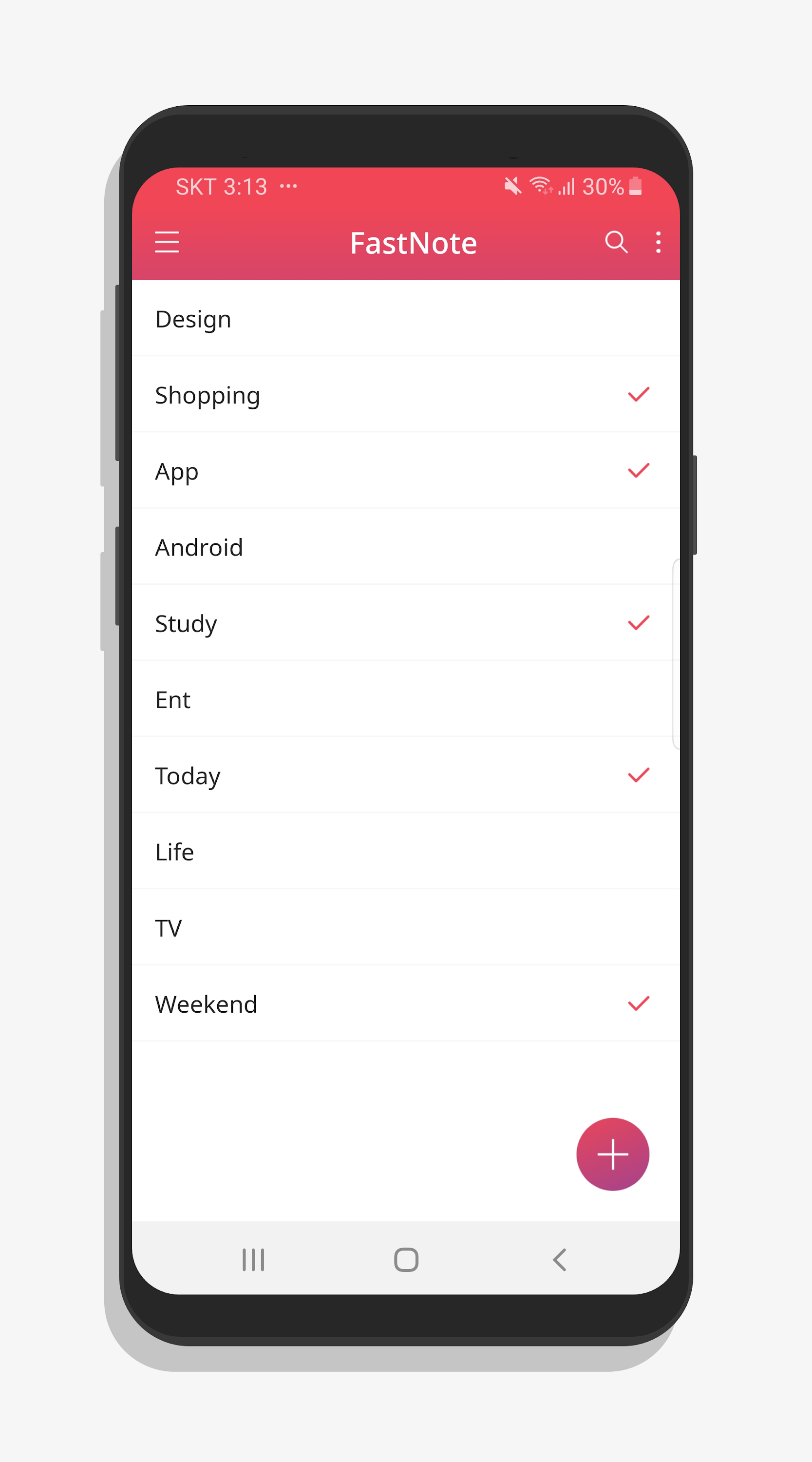 اسکرین شات 1 برنامه FastNote: Quick & Simple Notes