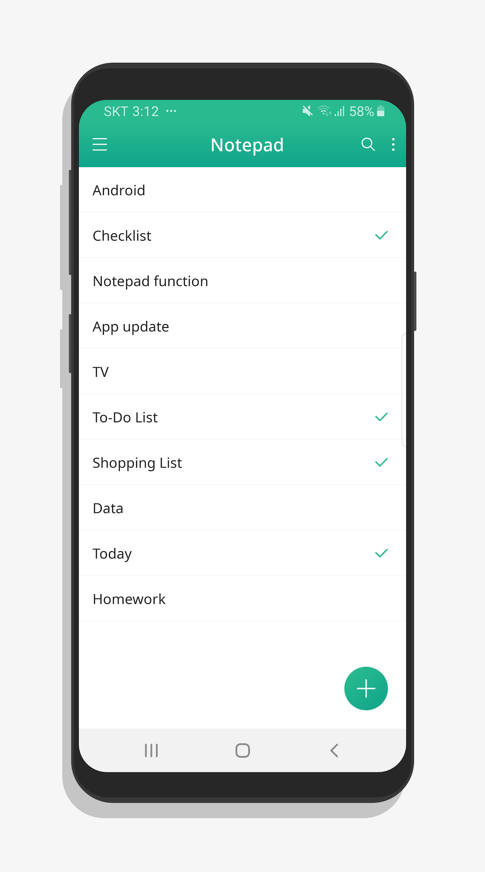 اسکرین شات 1 برنامه Notepad - Notes, Checklist