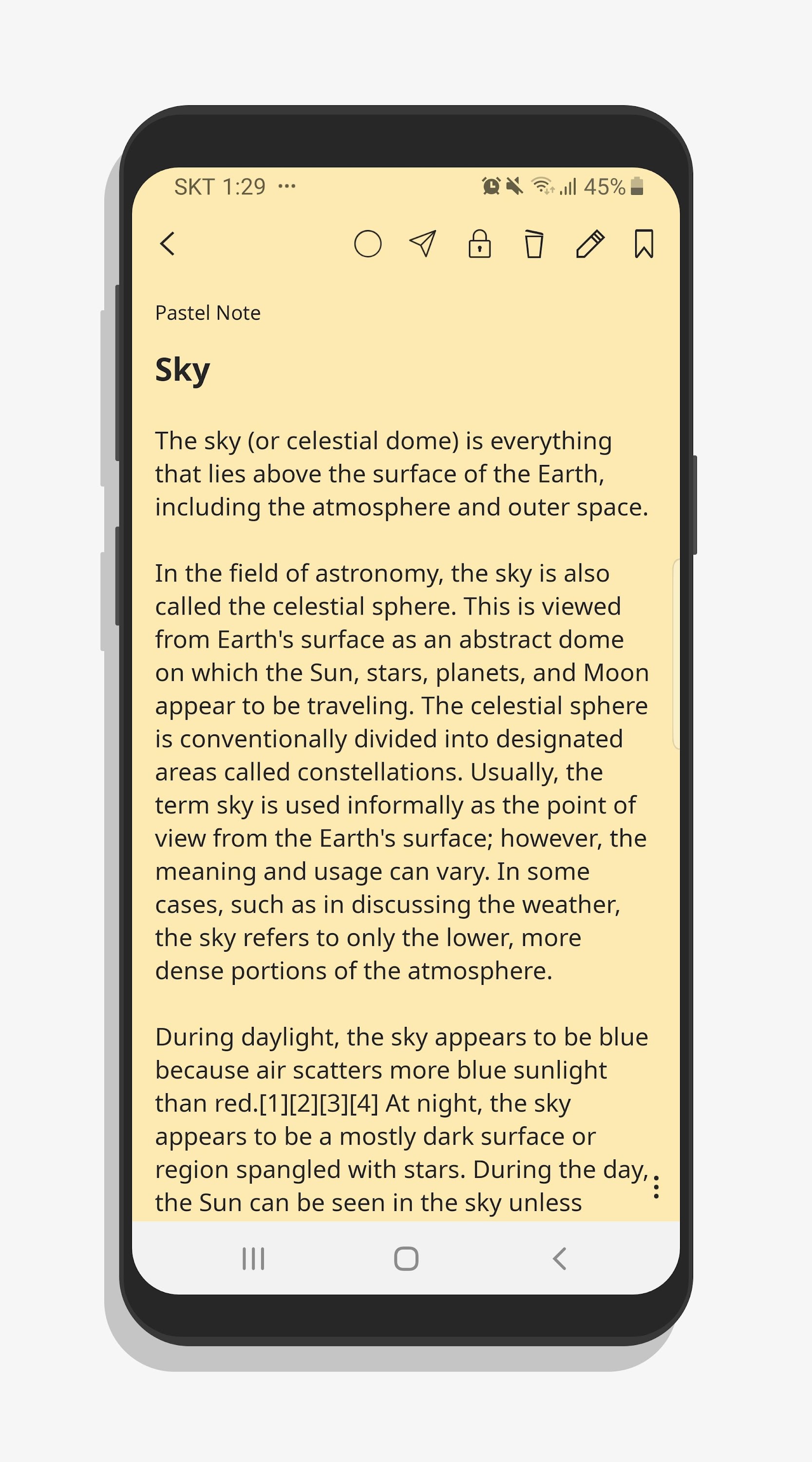 اسکرین شات 3 برنامه PastelNote - Notepad, Notes