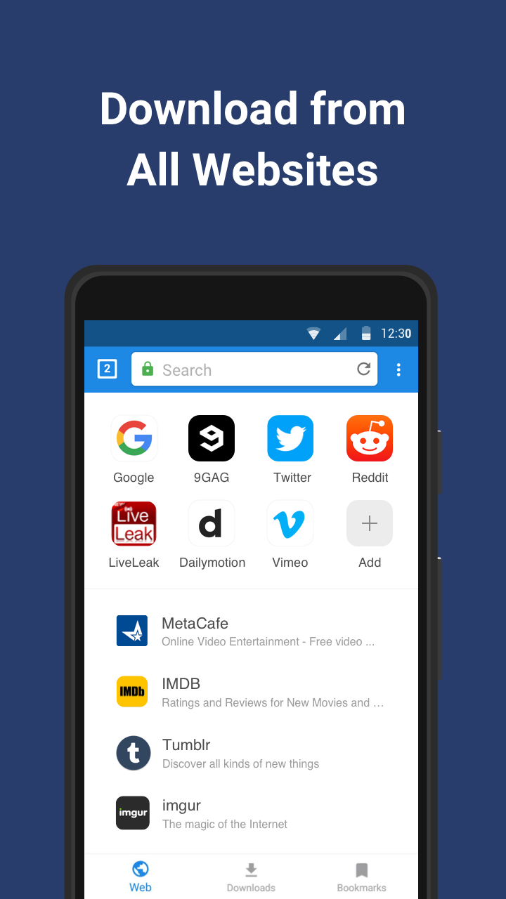 اسکرین شات 2 برنامه Video Downloader & Video Saver