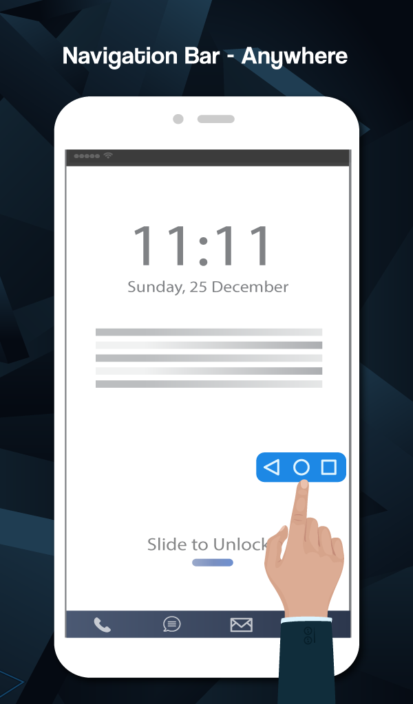 اسکرین شات 1 برنامه Navigation Bar - Anywhere