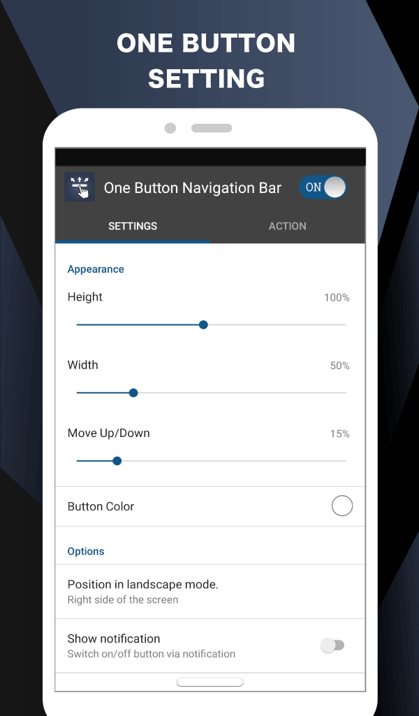 اسکرین شات 3 برنامه One Button Navigation Bar