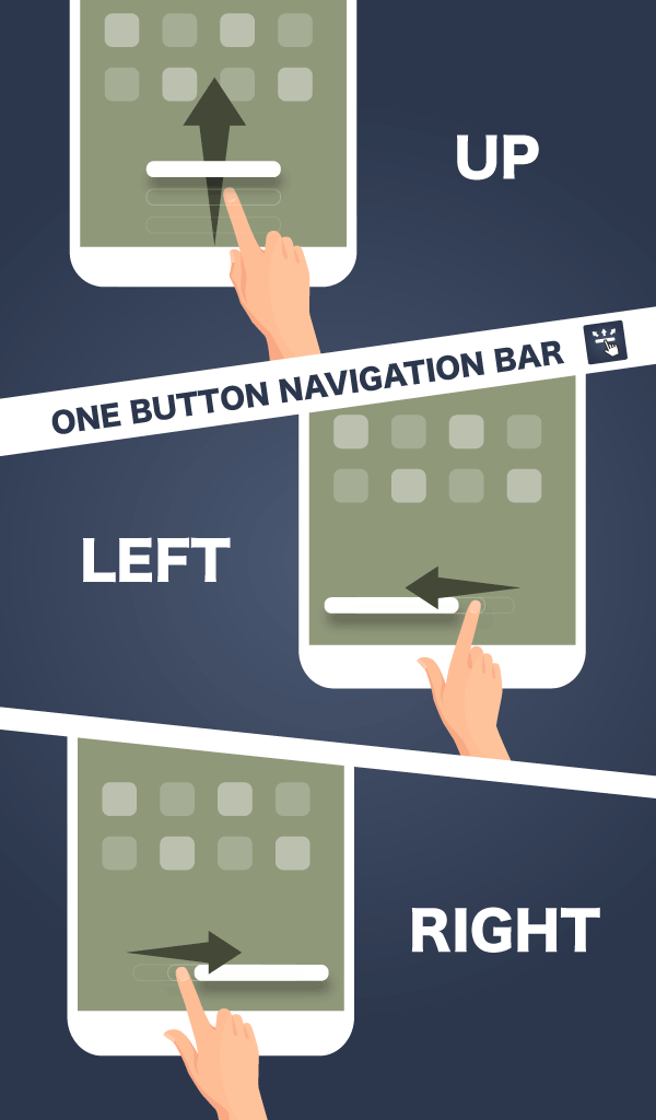 اسکرین شات 1 برنامه One Button Navigation Bar