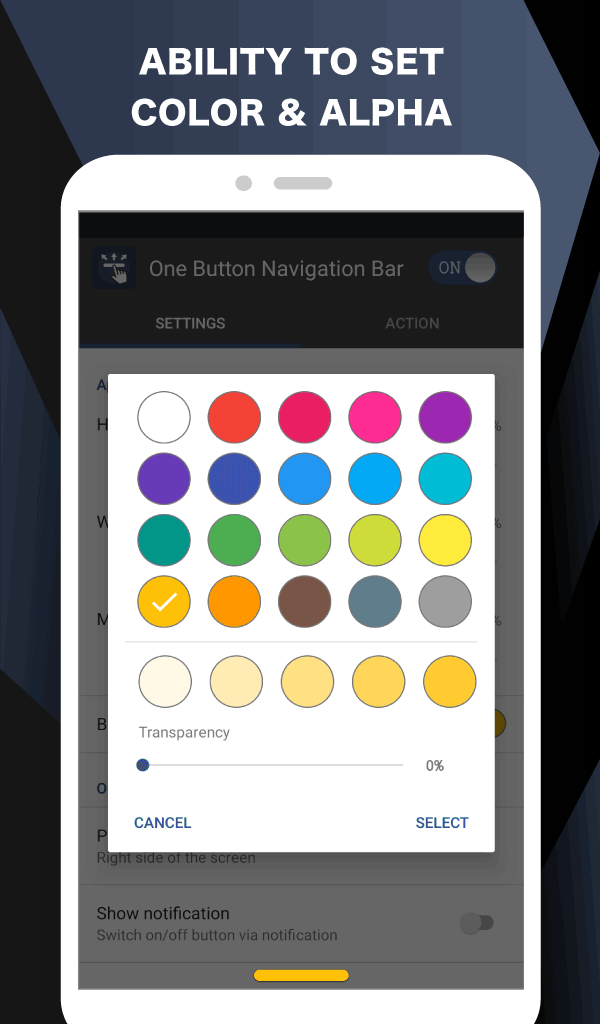 اسکرین شات 4 برنامه One Button Navigation Bar