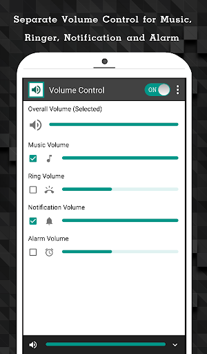 اسکرین شات 1 برنامه Volume Control - Bottom Screen