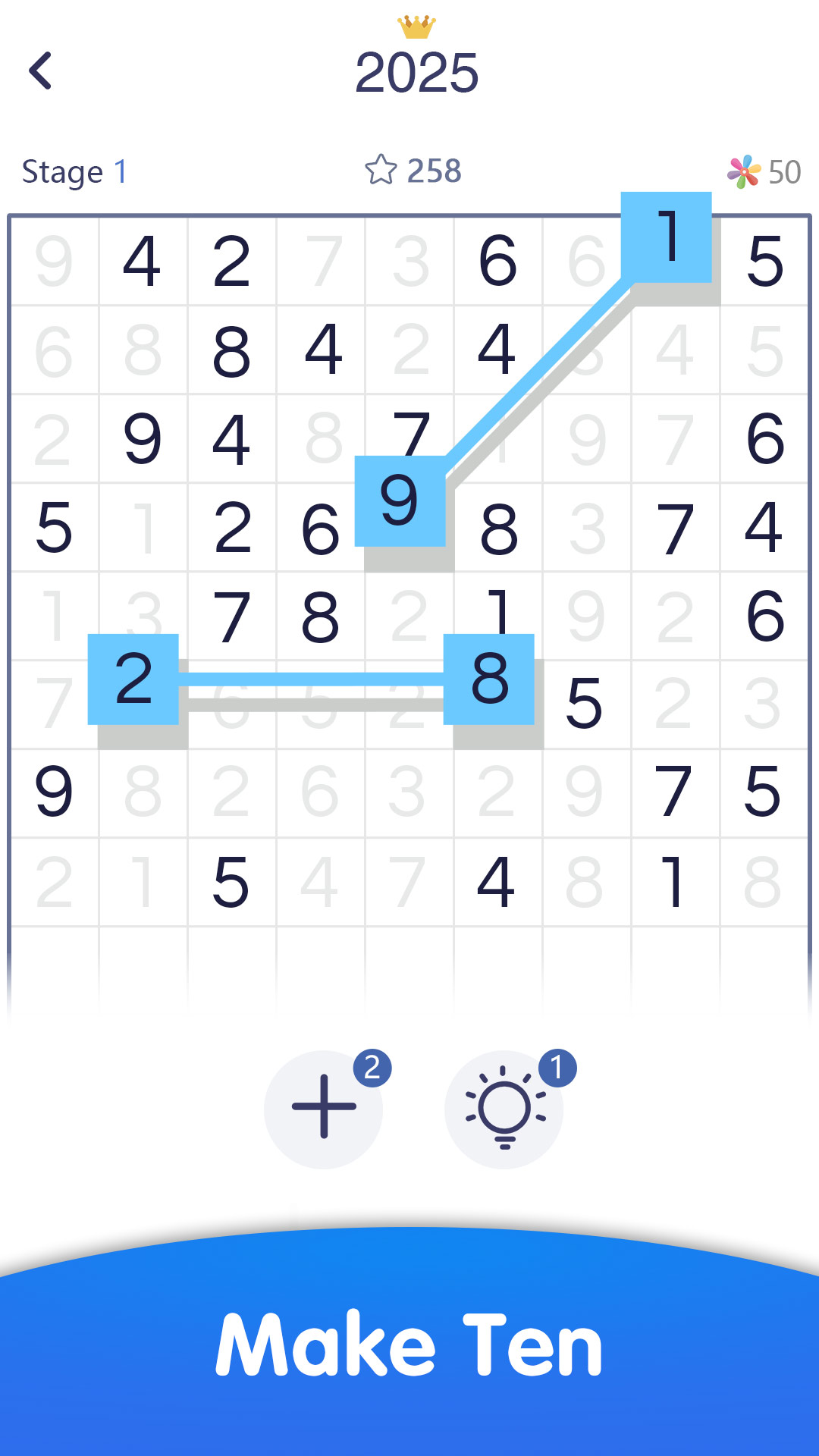 اسکرین شات 1 بازی Number Match Game - Ten & Pair