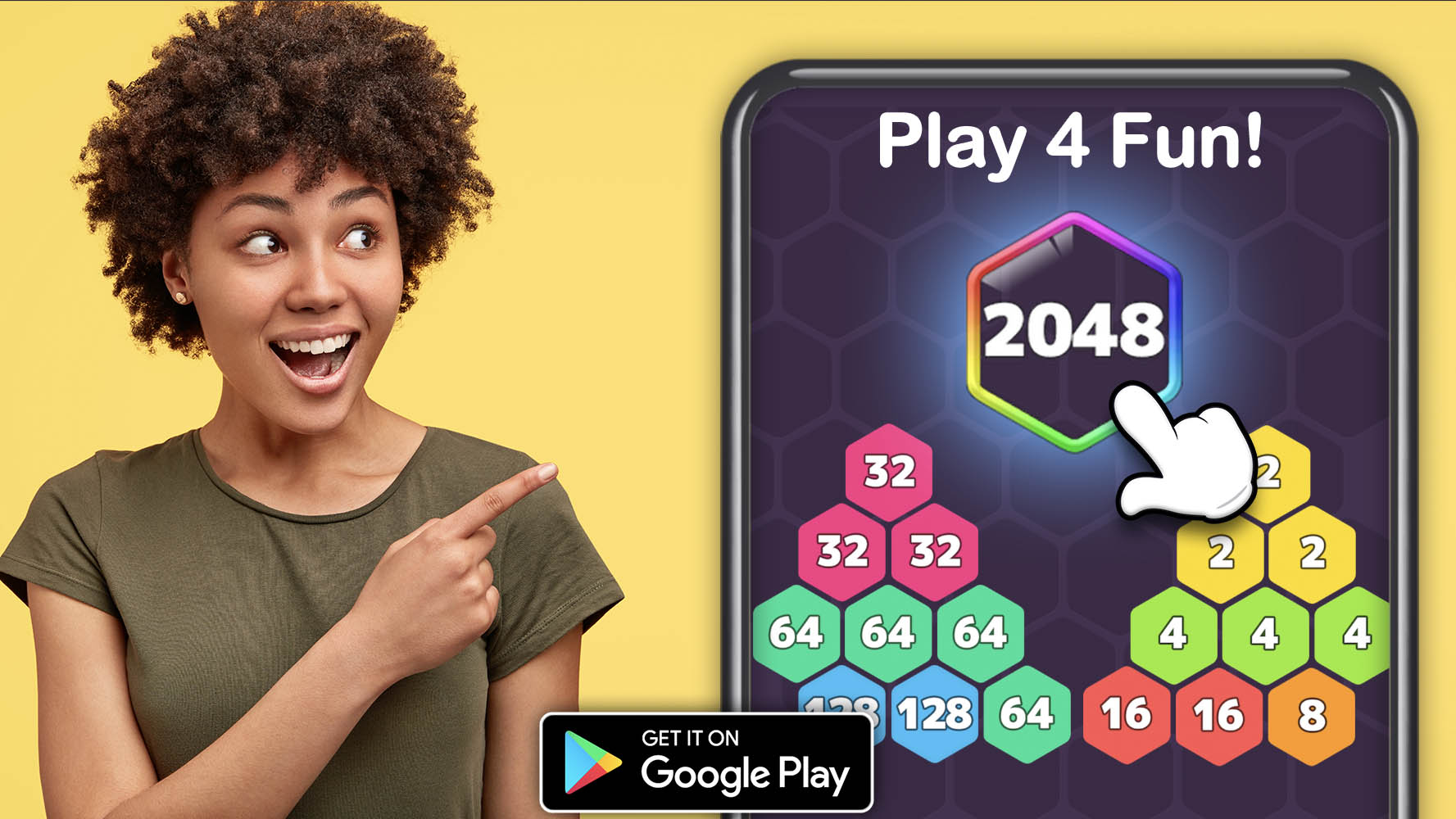 اسکرین شات 7 بازی 2048 Hexagon-Number Merge Game