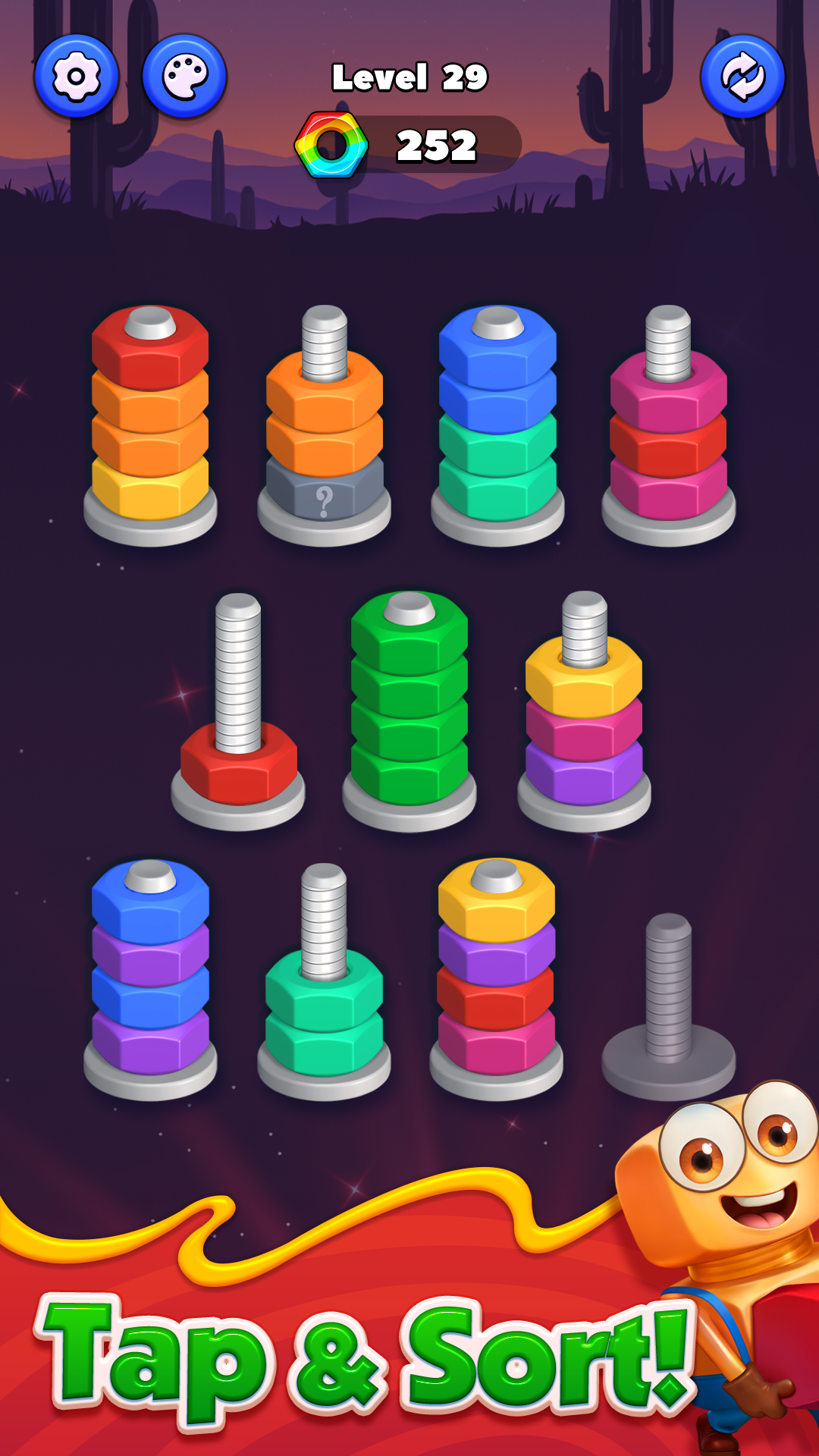 اسکرین شات 1 بازی Nut Sort Puzzle