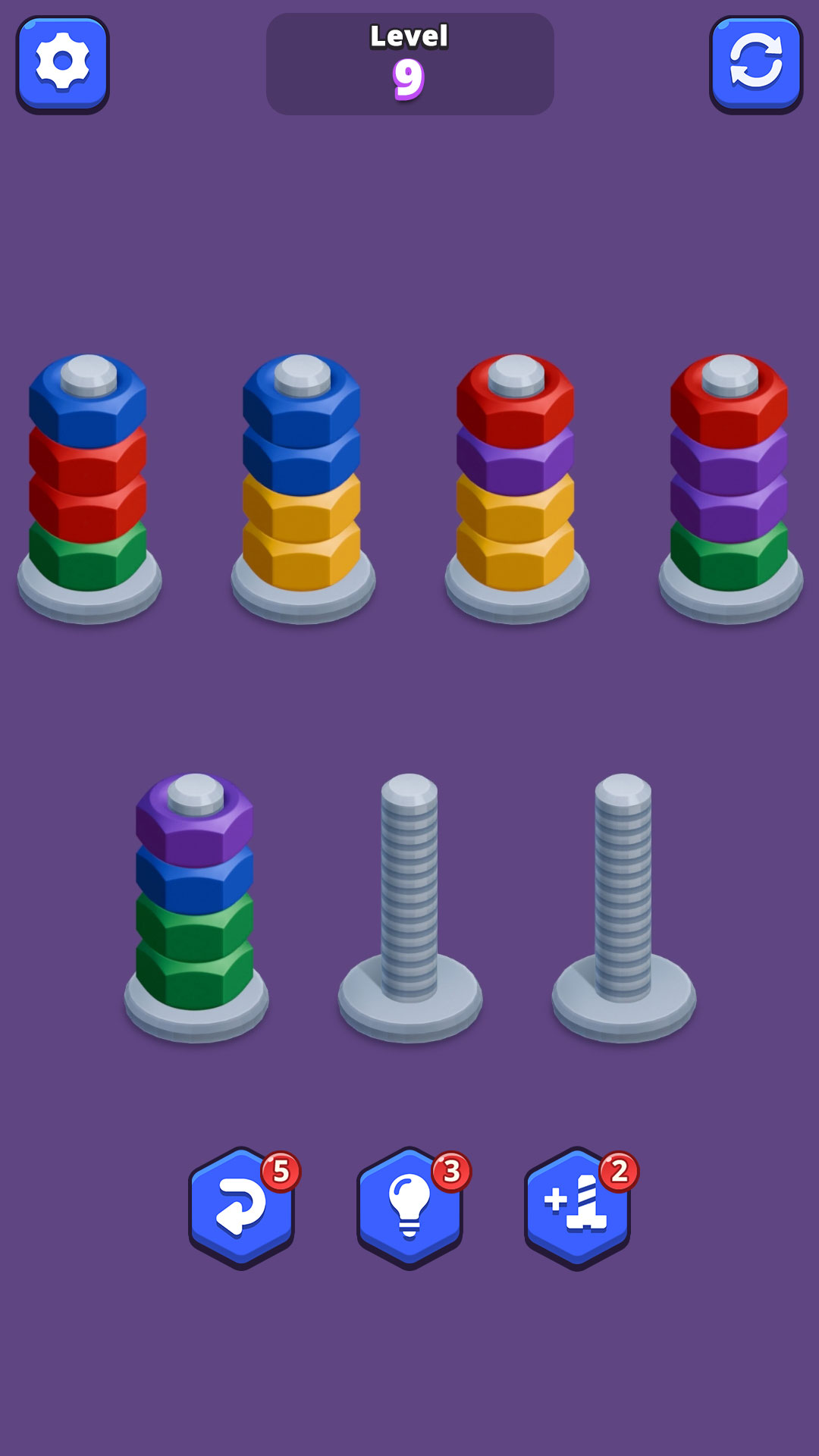 اسکرین شات 1 بازی Nuts Sort Master