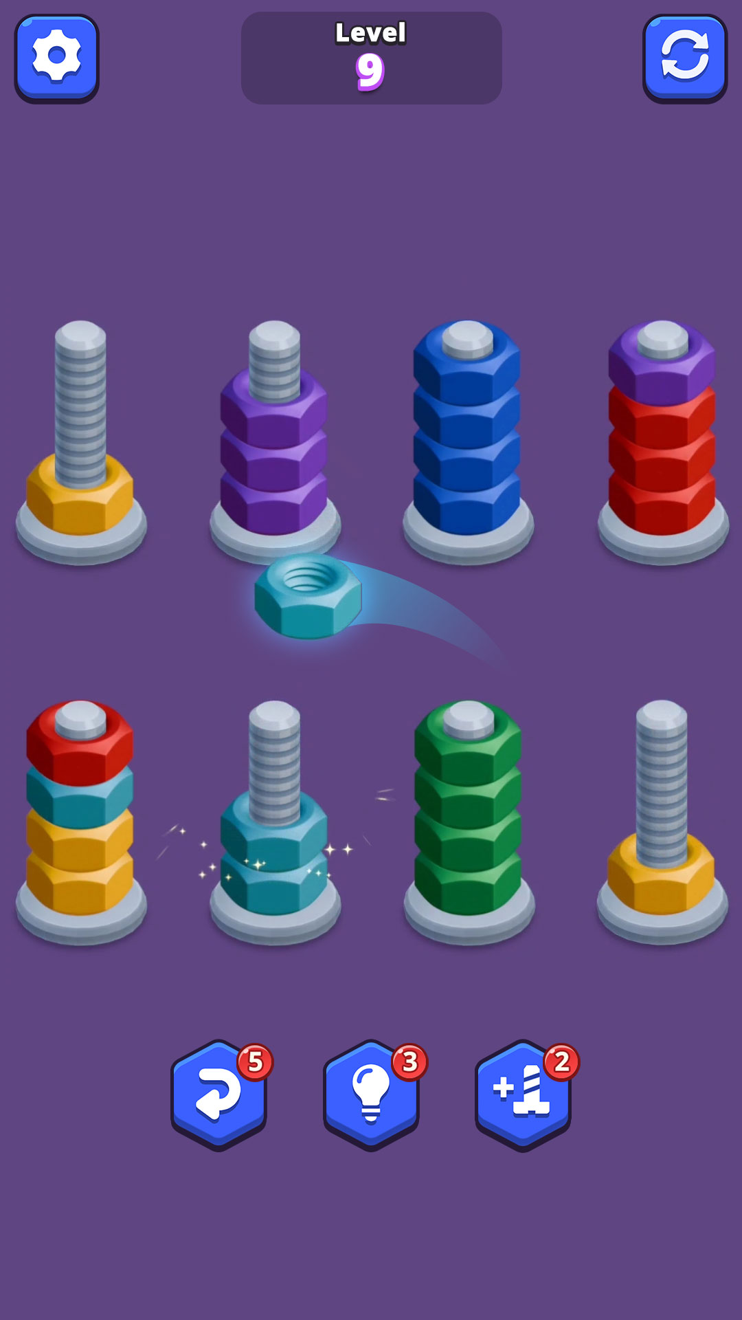 اسکرین شات 3 بازی Nuts Sort Master