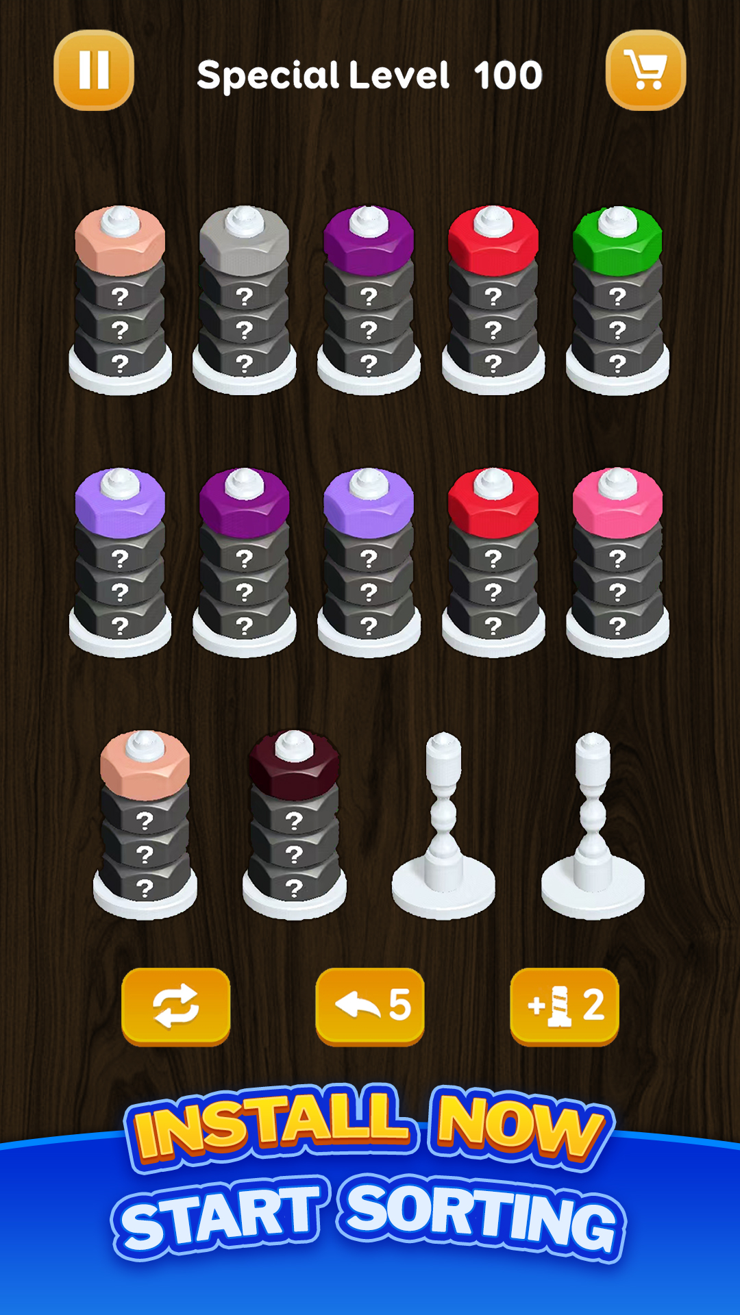 اسکرین شات 8 بازی Nut Sort Puzzle - Color Sort