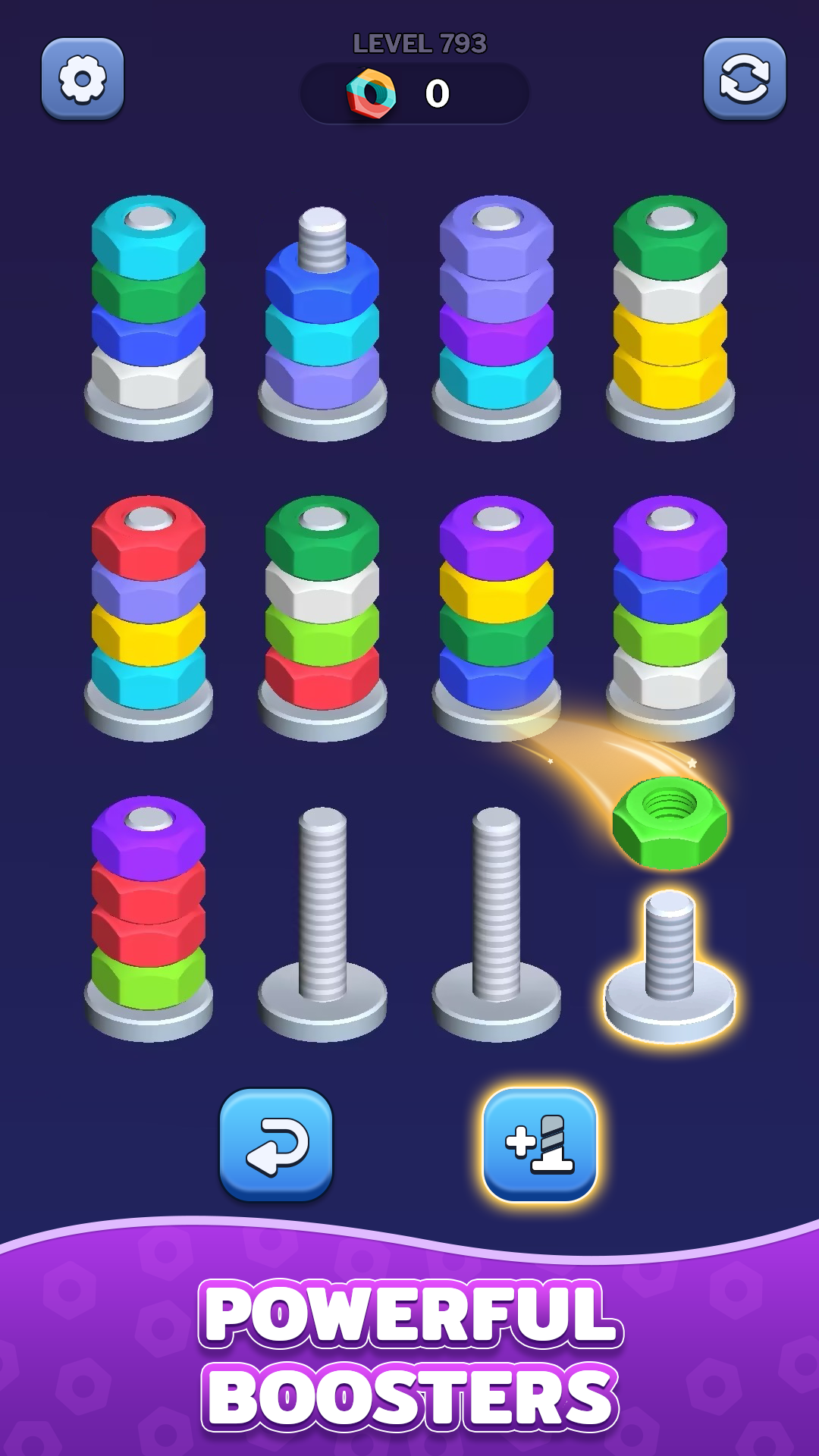 اسکرین شات 3 بازی Nuts Color Sort: Sorting Games
