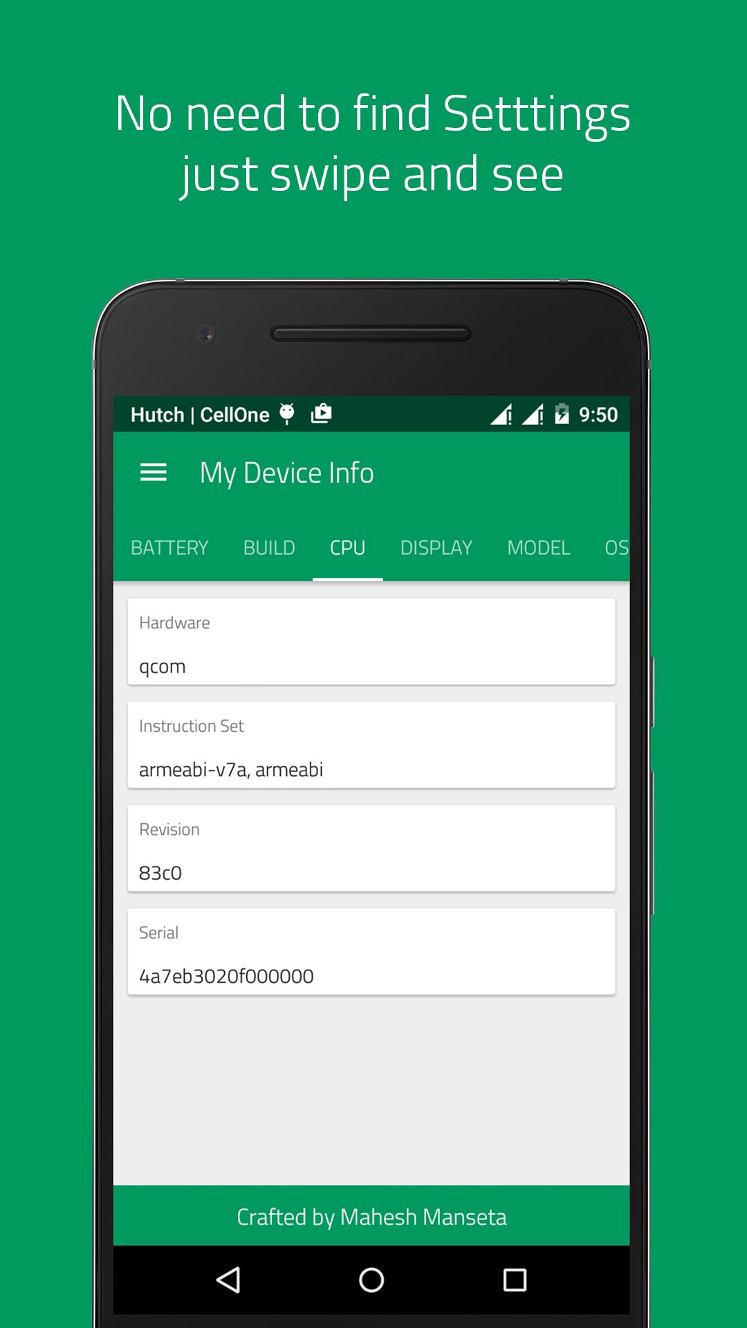 اسکرین شات 3 برنامه My Device Info - Hardware & So