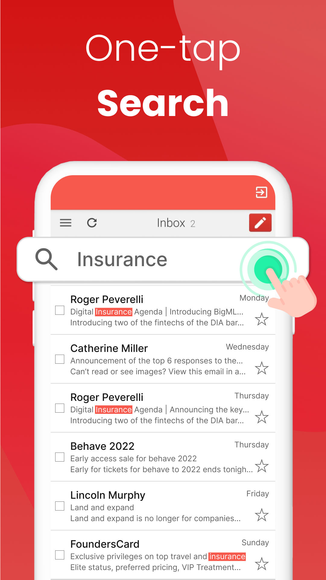 اسکرین شات 5 برنامه Email Go: All email app