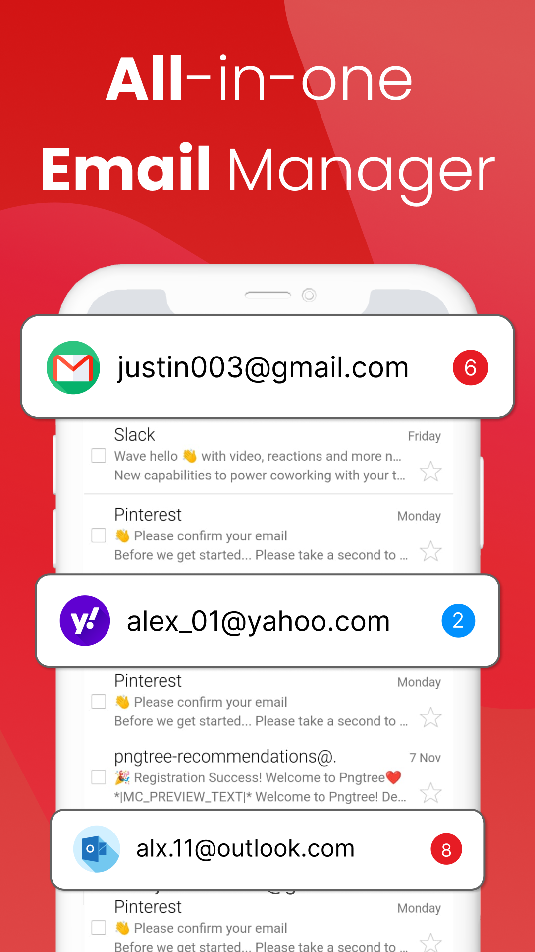 اسکرین شات 1 برنامه Email Go: All email app