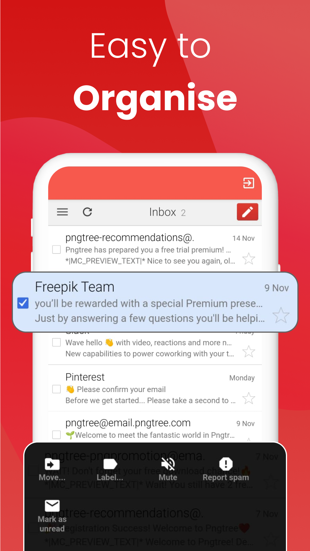 اسکرین شات 7 برنامه Email Go: All email app