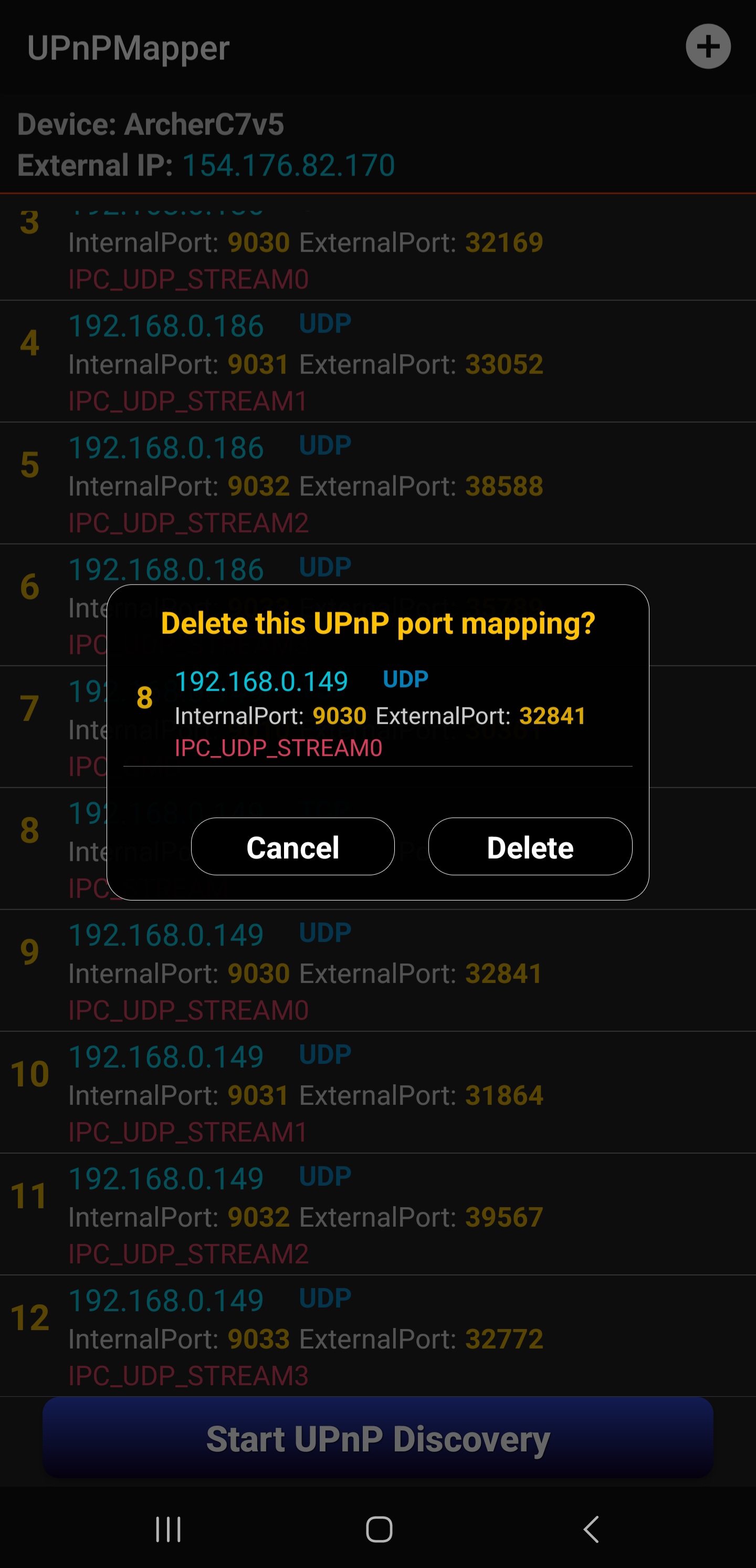 اسکرین شات 3 برنامه Port Mapper for UPnP