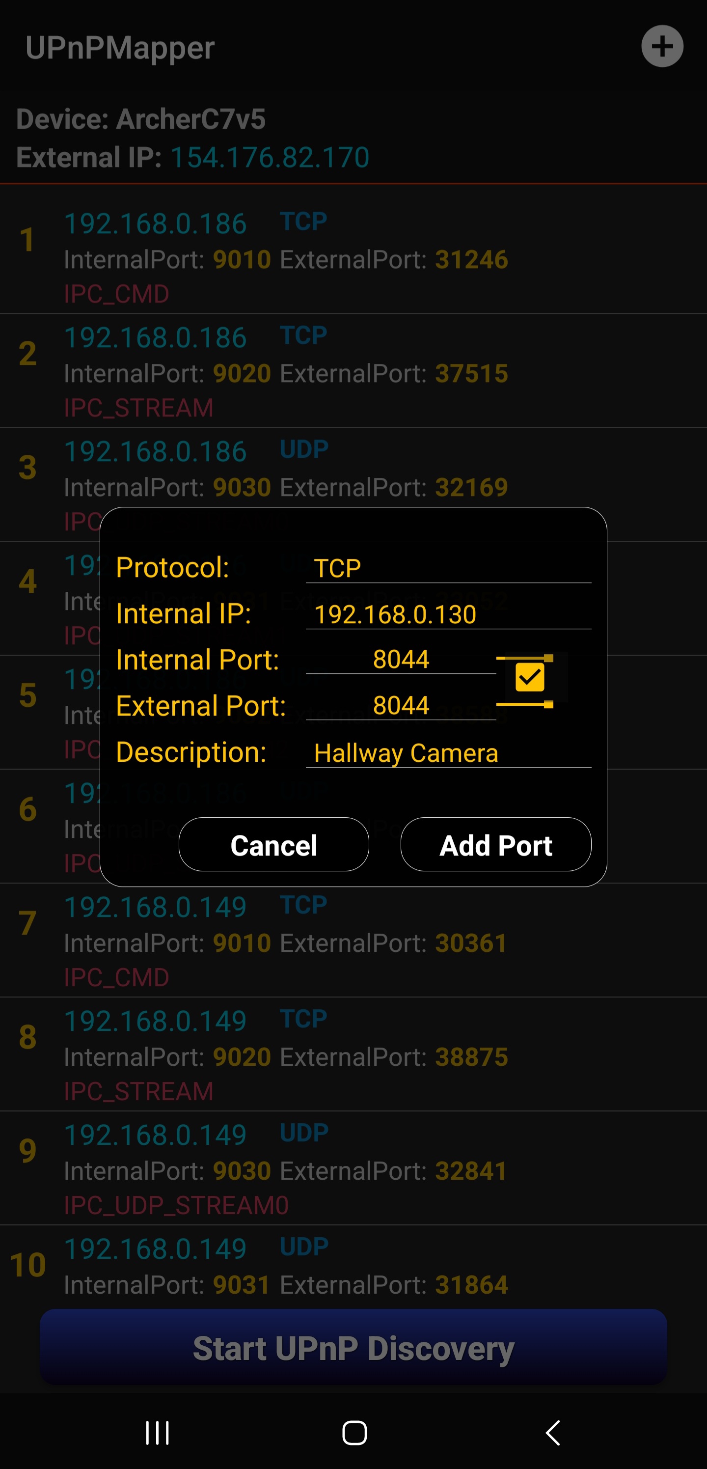 اسکرین شات 2 برنامه Port Mapper for UPnP