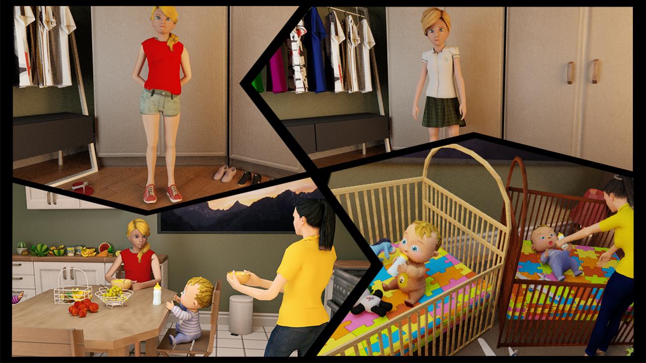 اسکرین شات 4 بازی Real Mother Simulator 3D New Baby Simulator Games