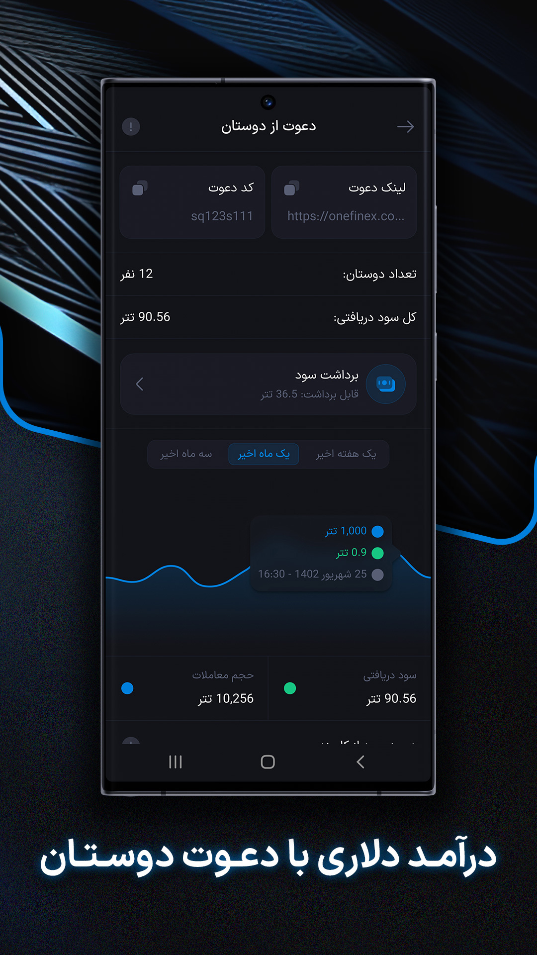 اسکرین شات 7 برنامه ‏‏‏‏وانفینکس | صرافی ارز دیجیتال