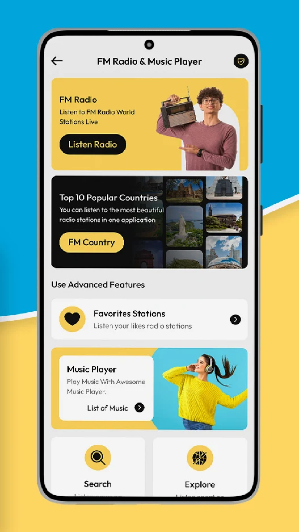 اسکرین شات 5 برنامه FM Radio Without Earphone