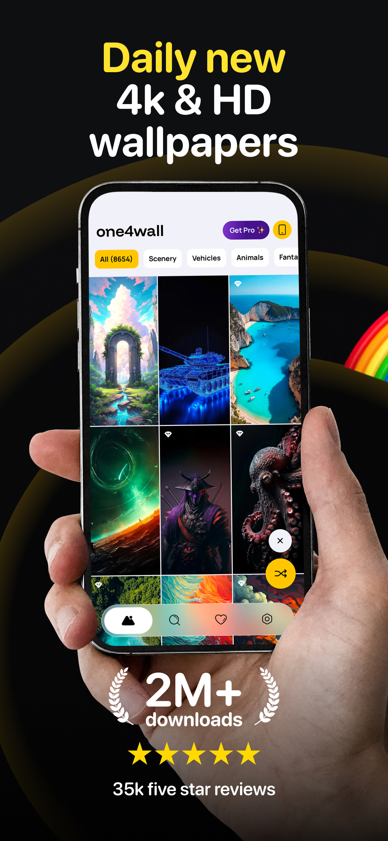 اسکرین شات 1 برنامه One4Wall HD & 4K Wallpapers