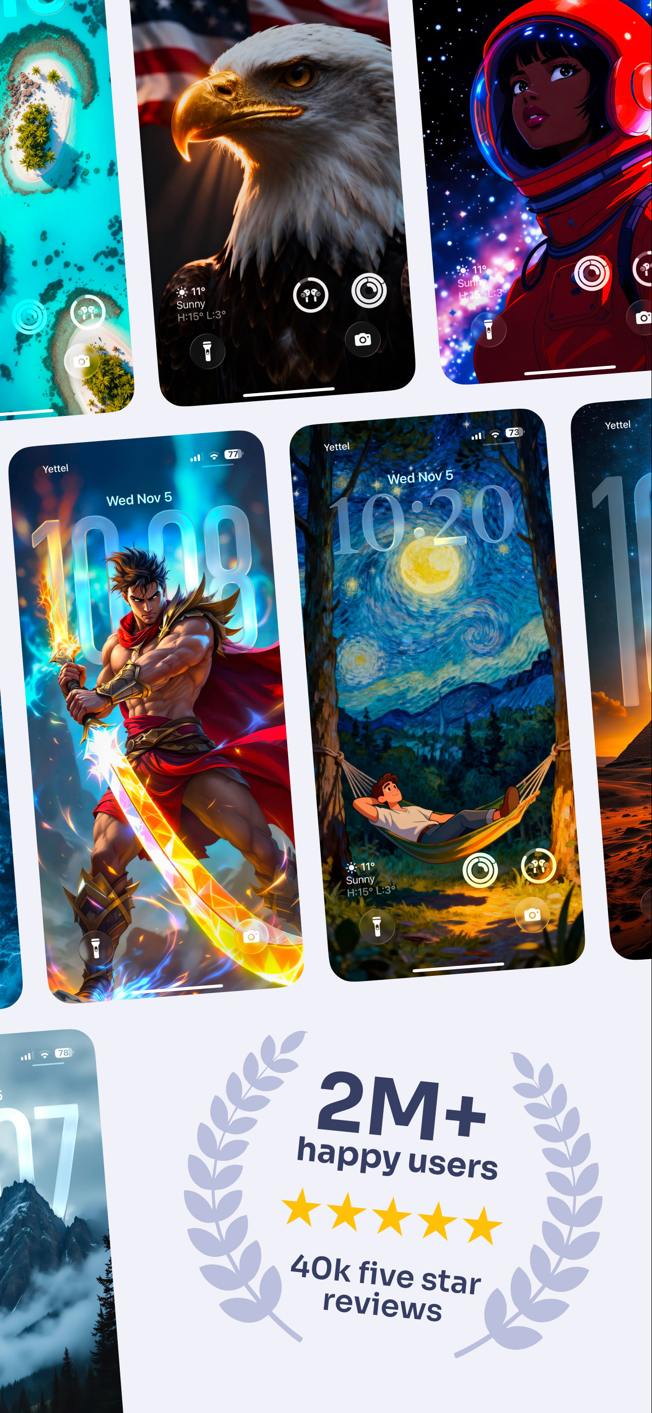 اسکرین شات 2 برنامه Live Wallpapers - One4Wall