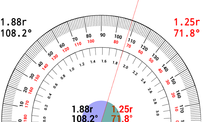 اسکرین شات 3 برنامه Protractor