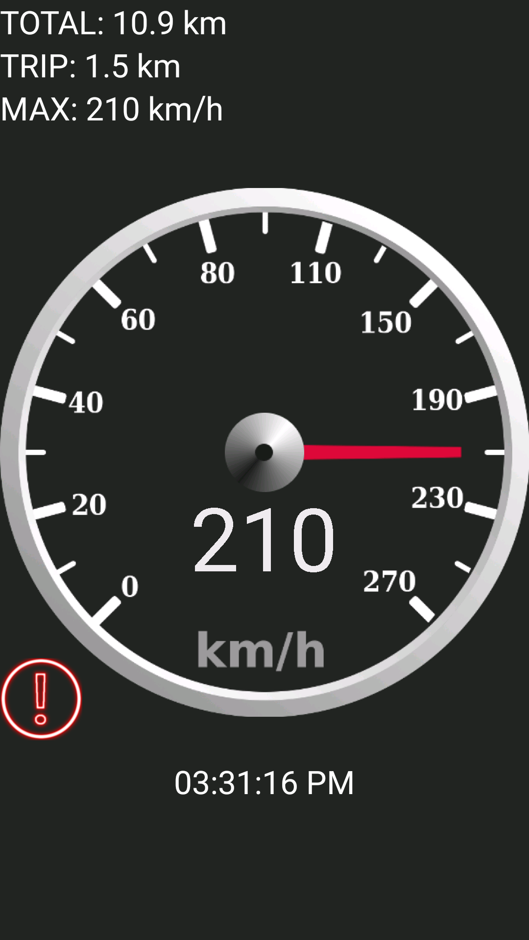 اسکرین شات 1 برنامه GPS Speedometer