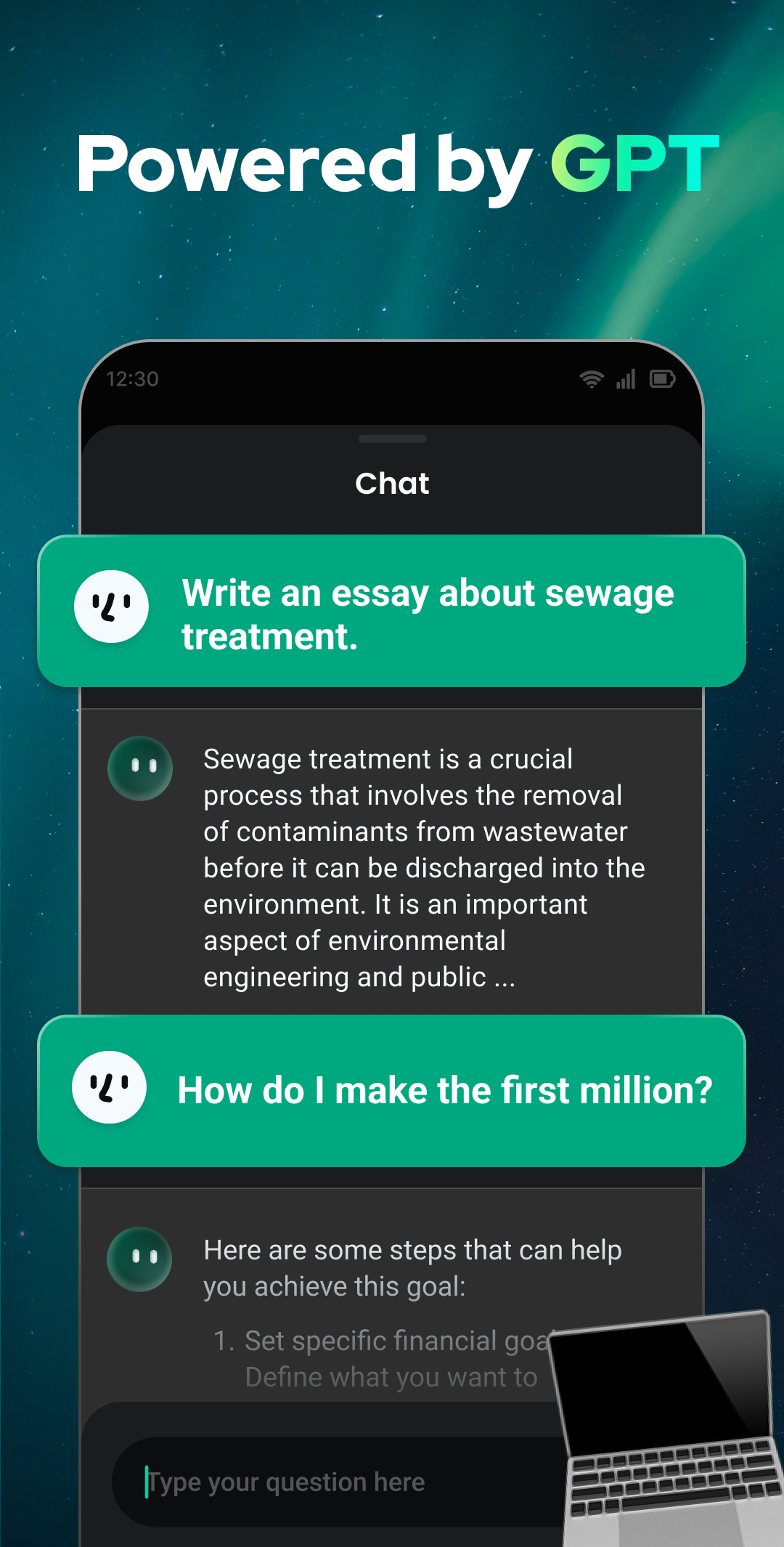اسکرین شات 2 برنامه Open Chat - AI bot app