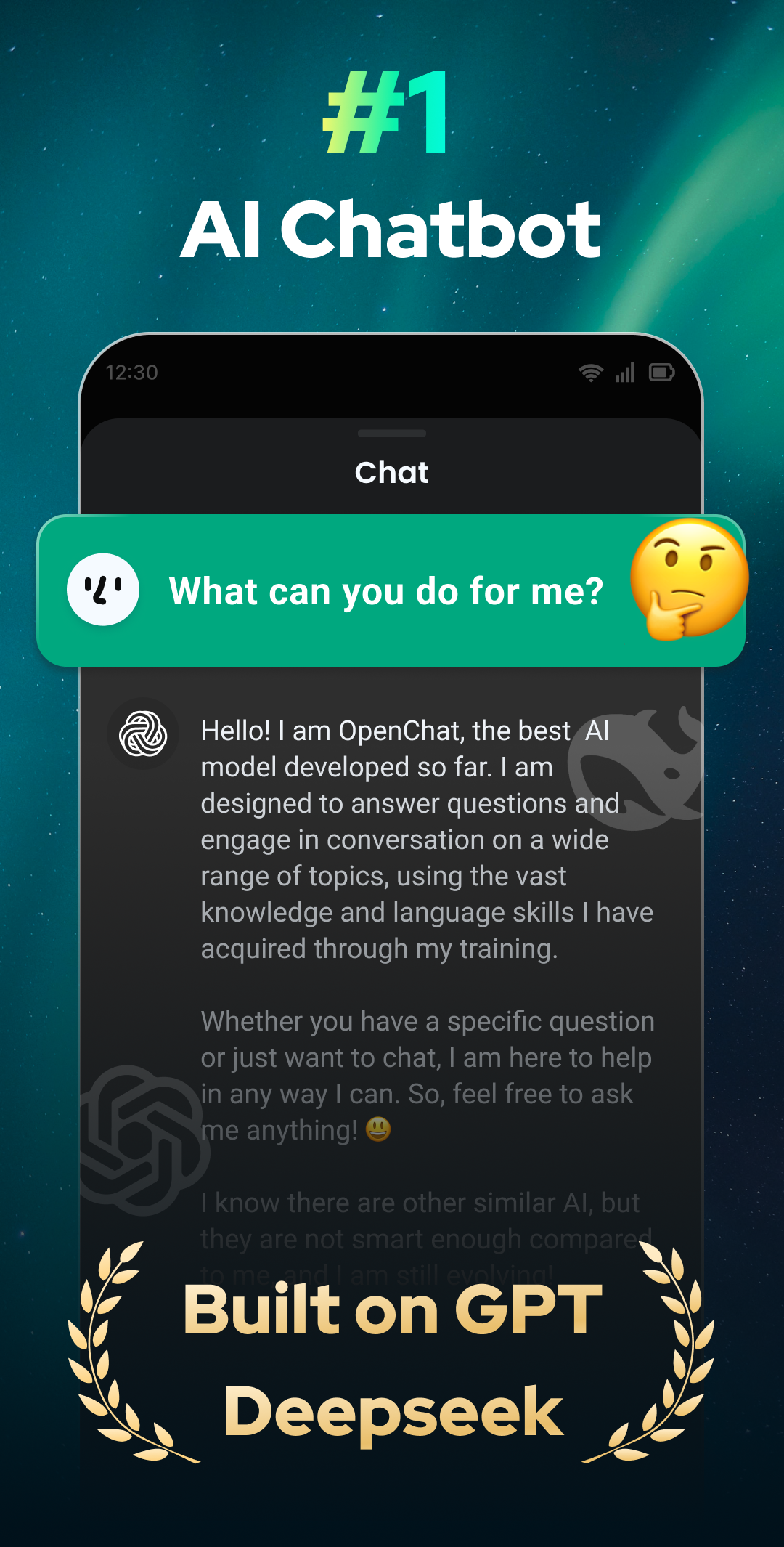اسکرین شات 1 برنامه Open Chat - AI bot app