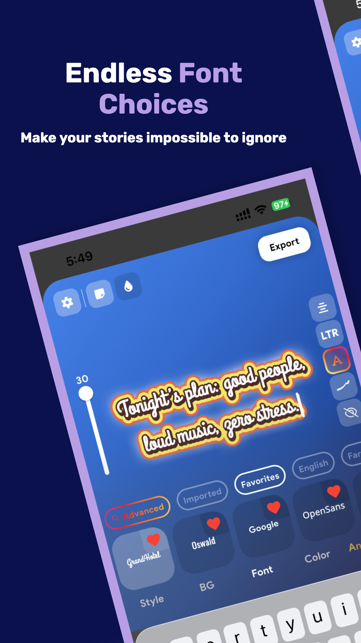 اسکرین شات 2 برنامه فونتا | فونت استوری (فونتگرام)