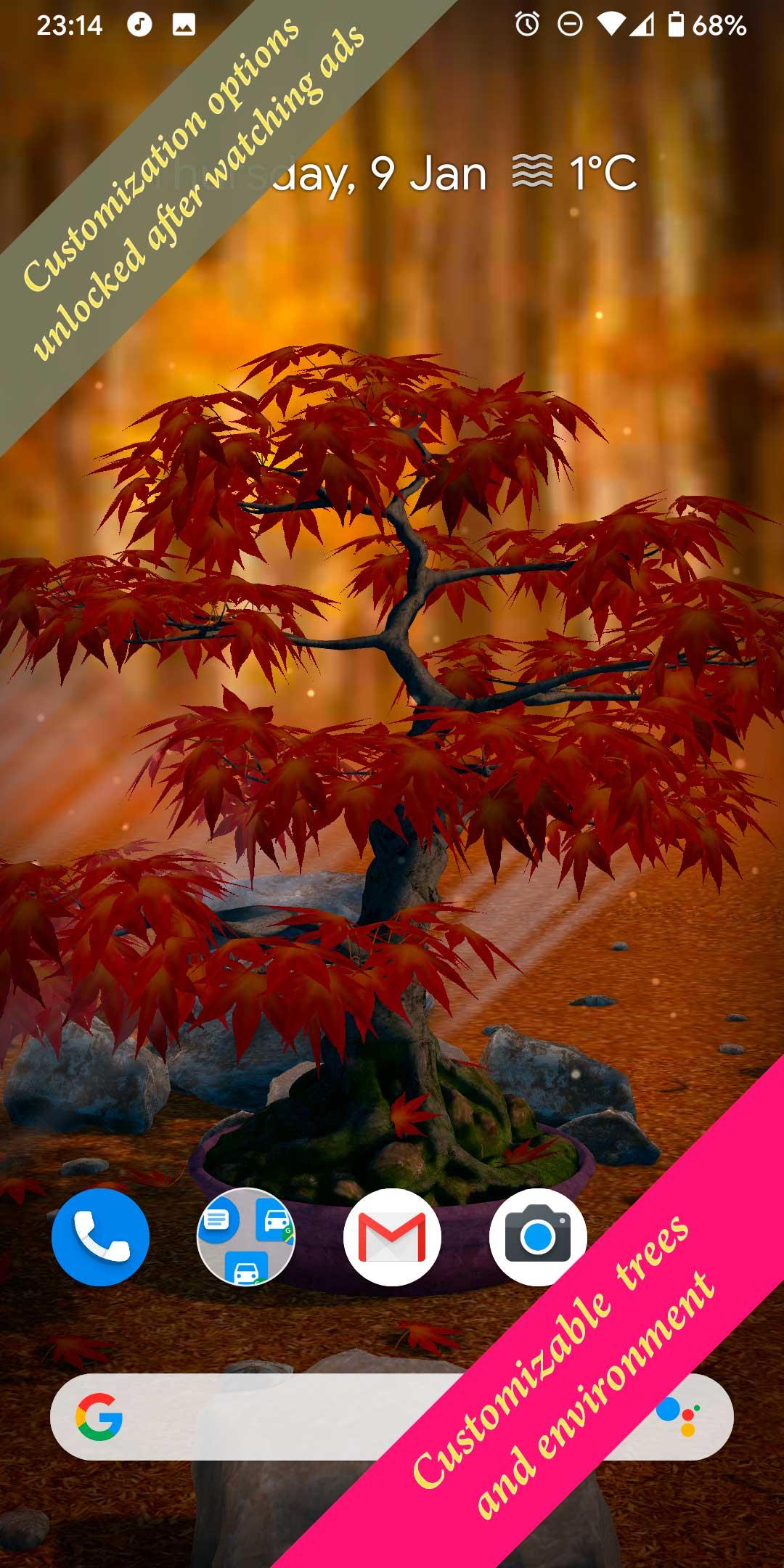 اسکرین شات 4 برنامه Bonsai 3D Live Wallpaper